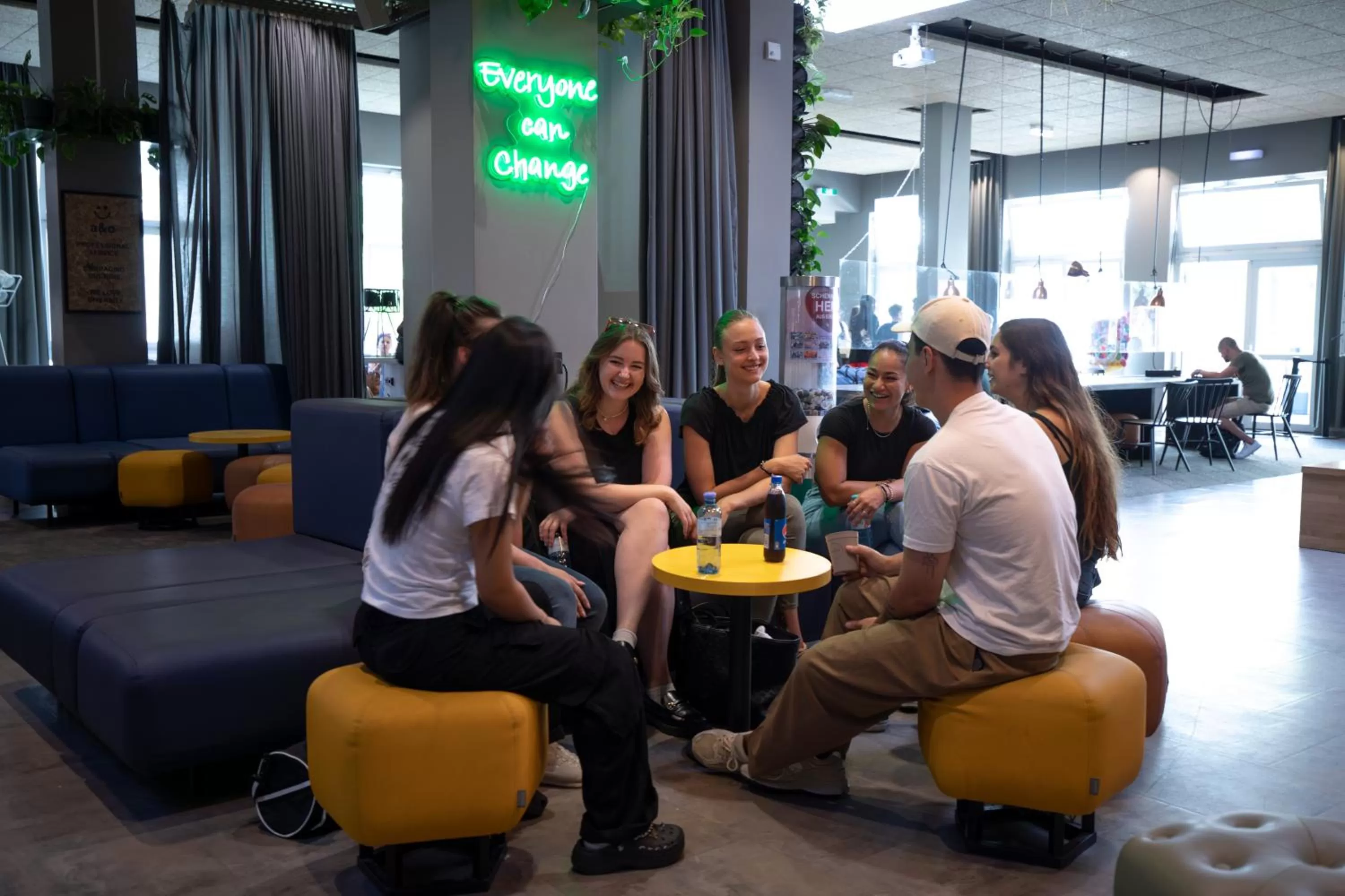 Lobby or reception in a&o Berlin Mitte