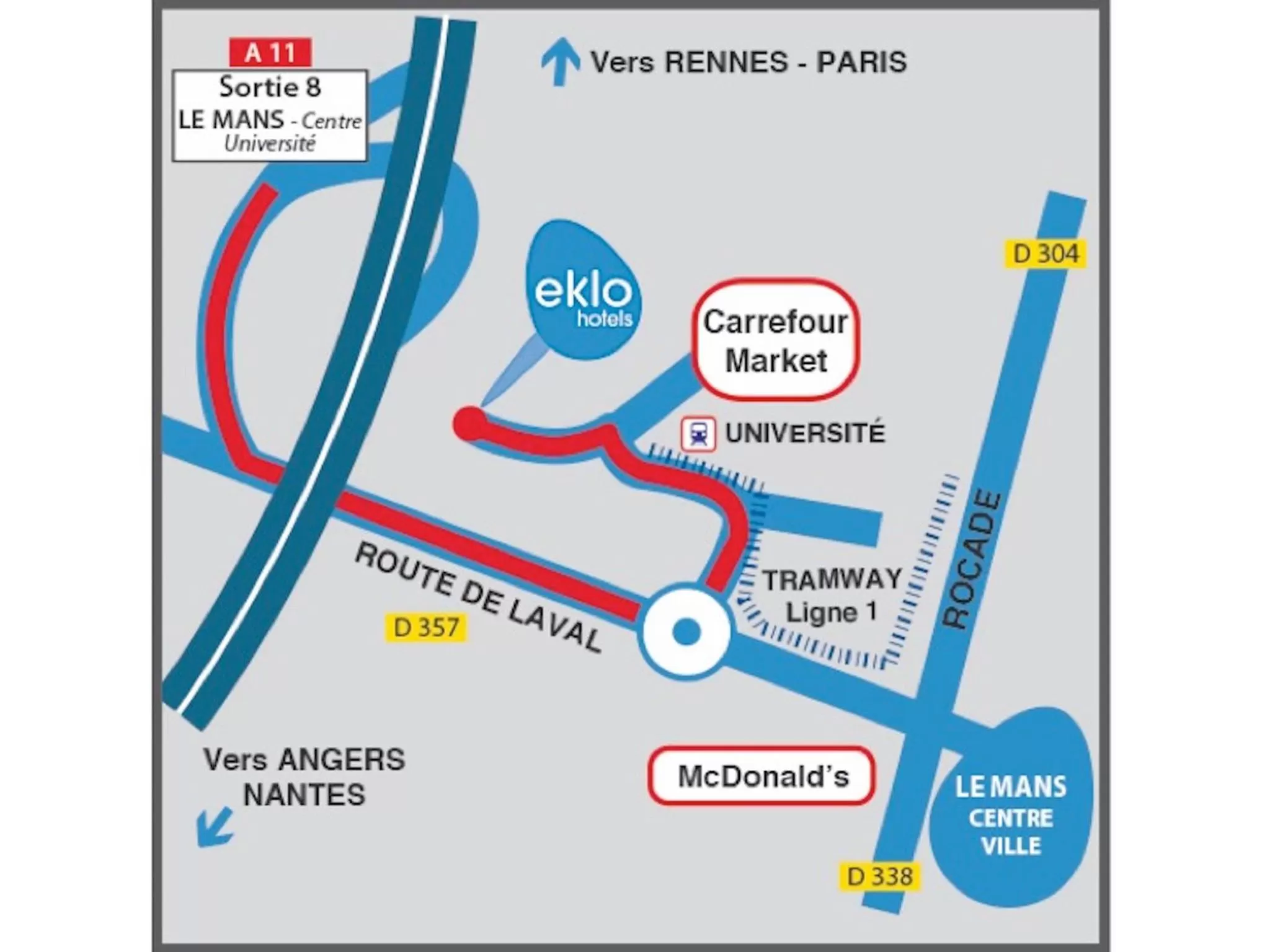 Nearby landmark in Eklo Hotels Le Mans