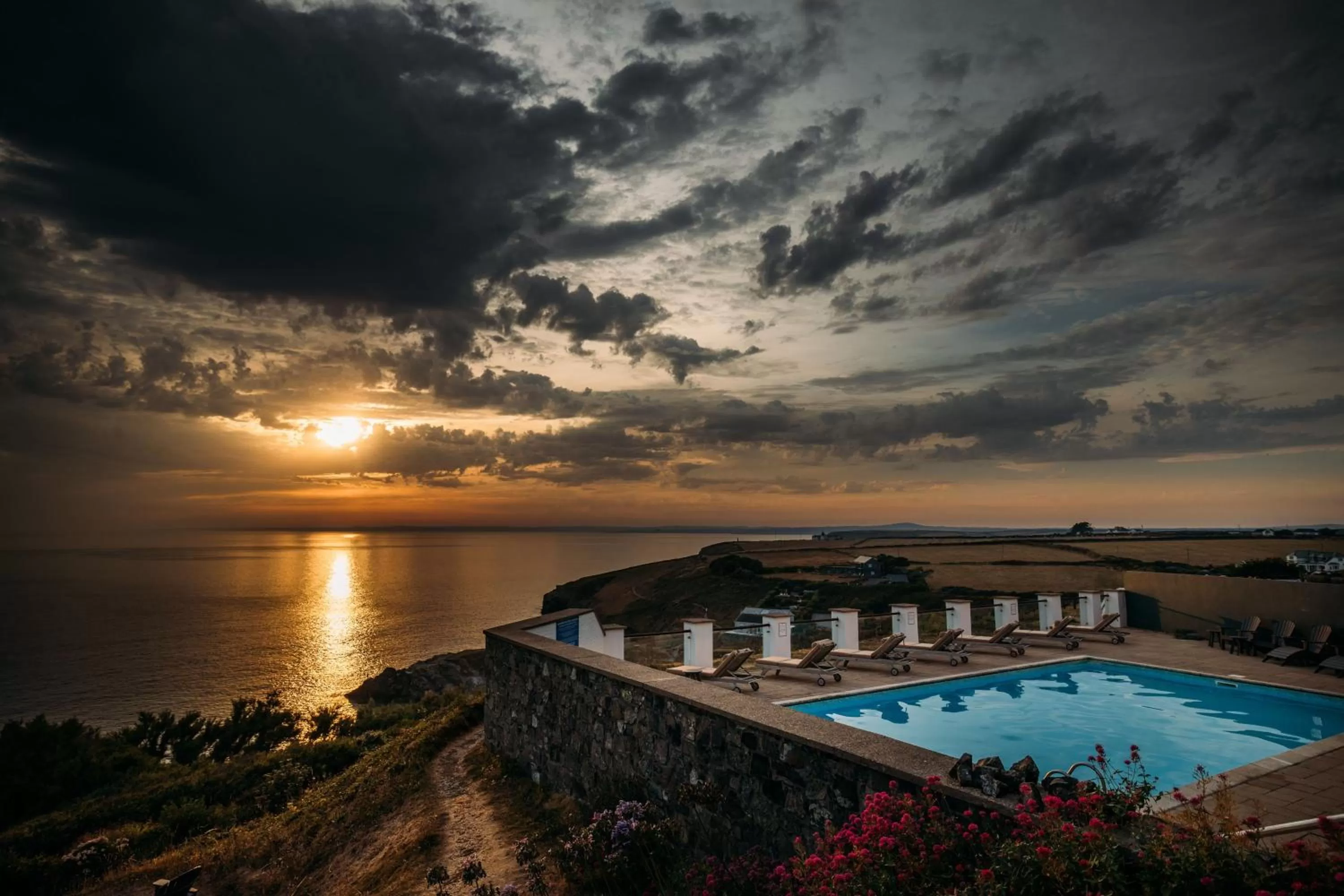 Sea view in Polurrian on the Lizard