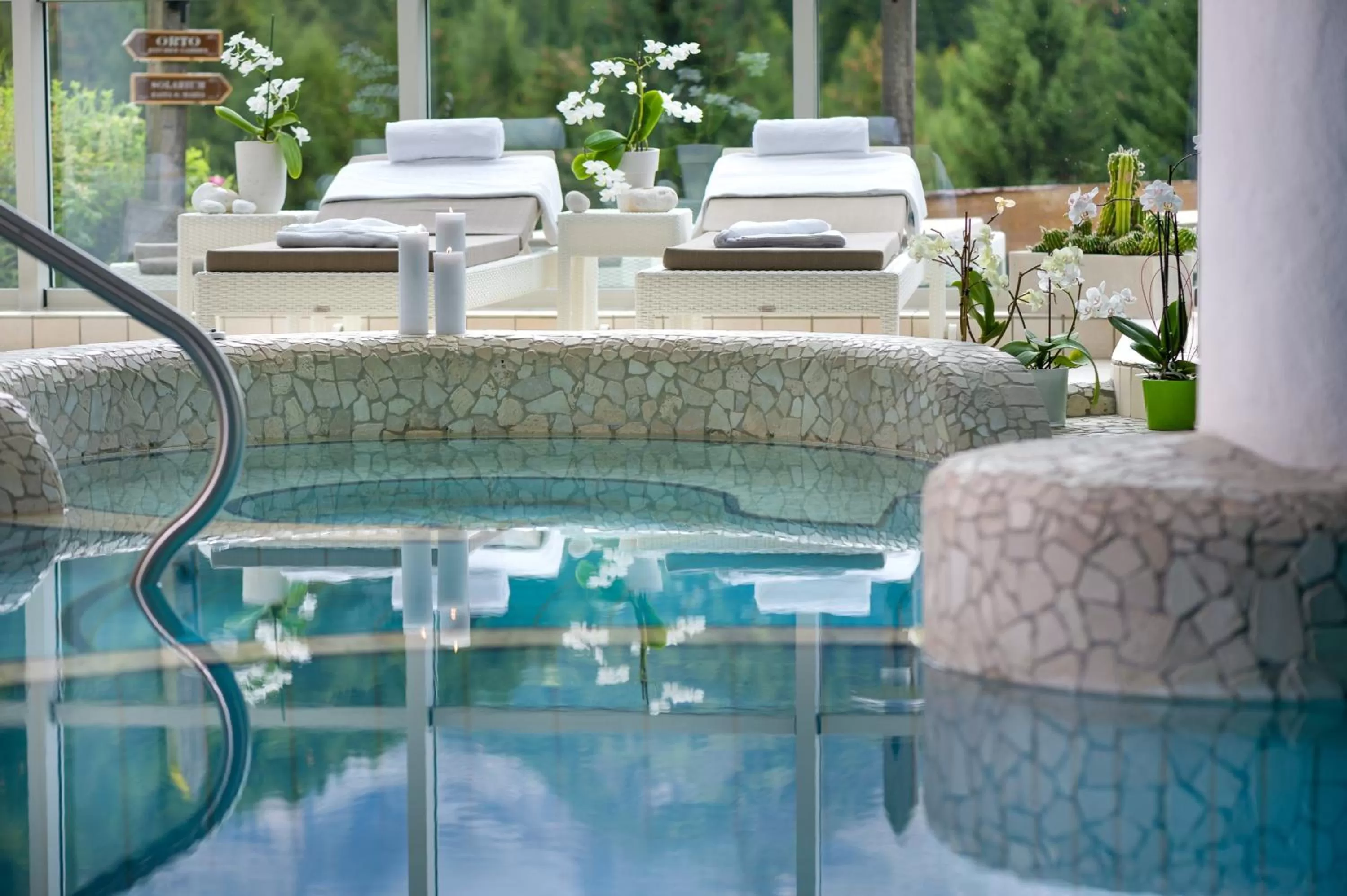 Swimming pool in Bio Hotel Hermitage