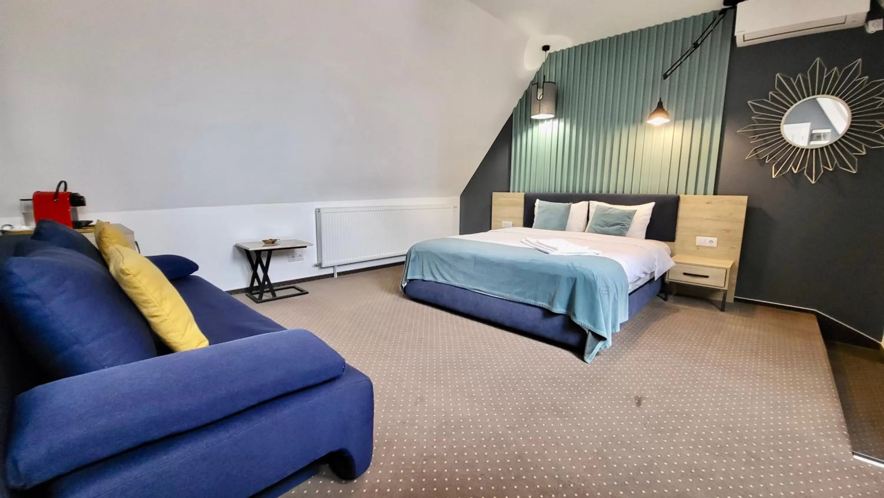 Photo of the whole room, Bed in Lumiere House Sibiu