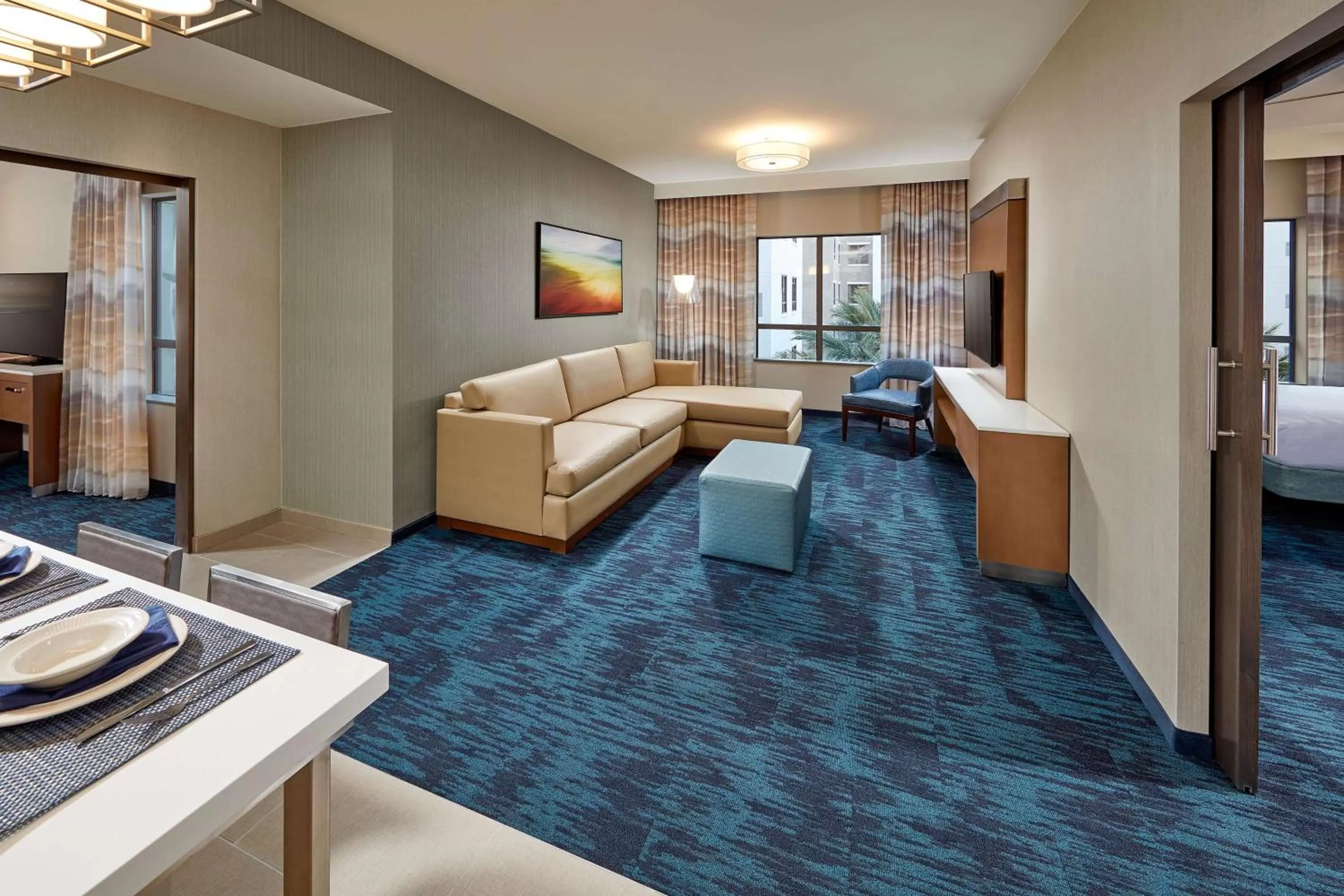 Living room, Bed in Homewood Suites by Hilton San Diego Hotel Circle/SeaWorld Area
