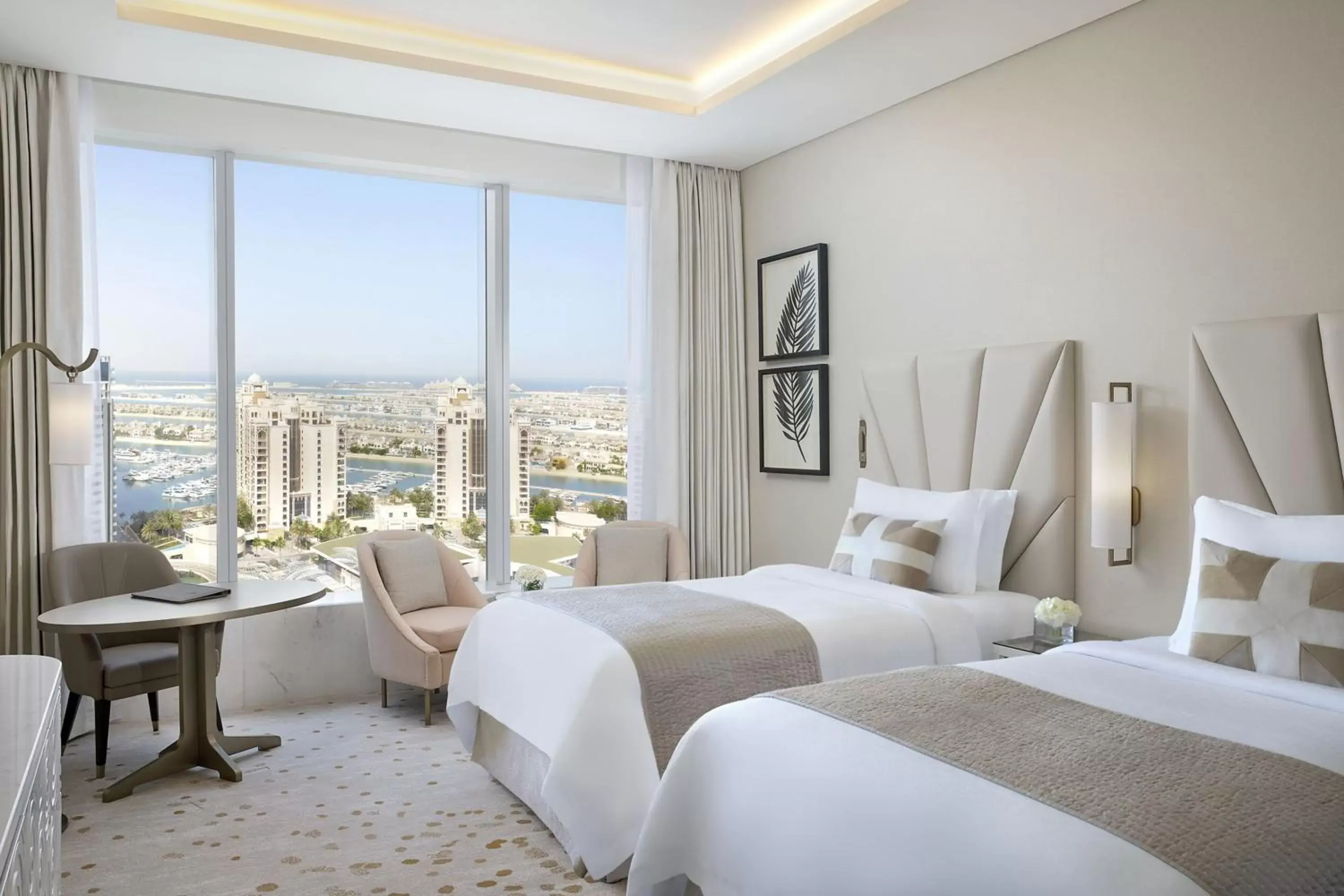 Deluxe Twin Room with City View, KYMA beach access, Signature St. Regis Butler Service in The St. Regis Dubai, The Palm Deluxe Twin Room with City View, KYMA beach access, Signature St. Regis Butler Service in The St. Regis Dubai, The Palm