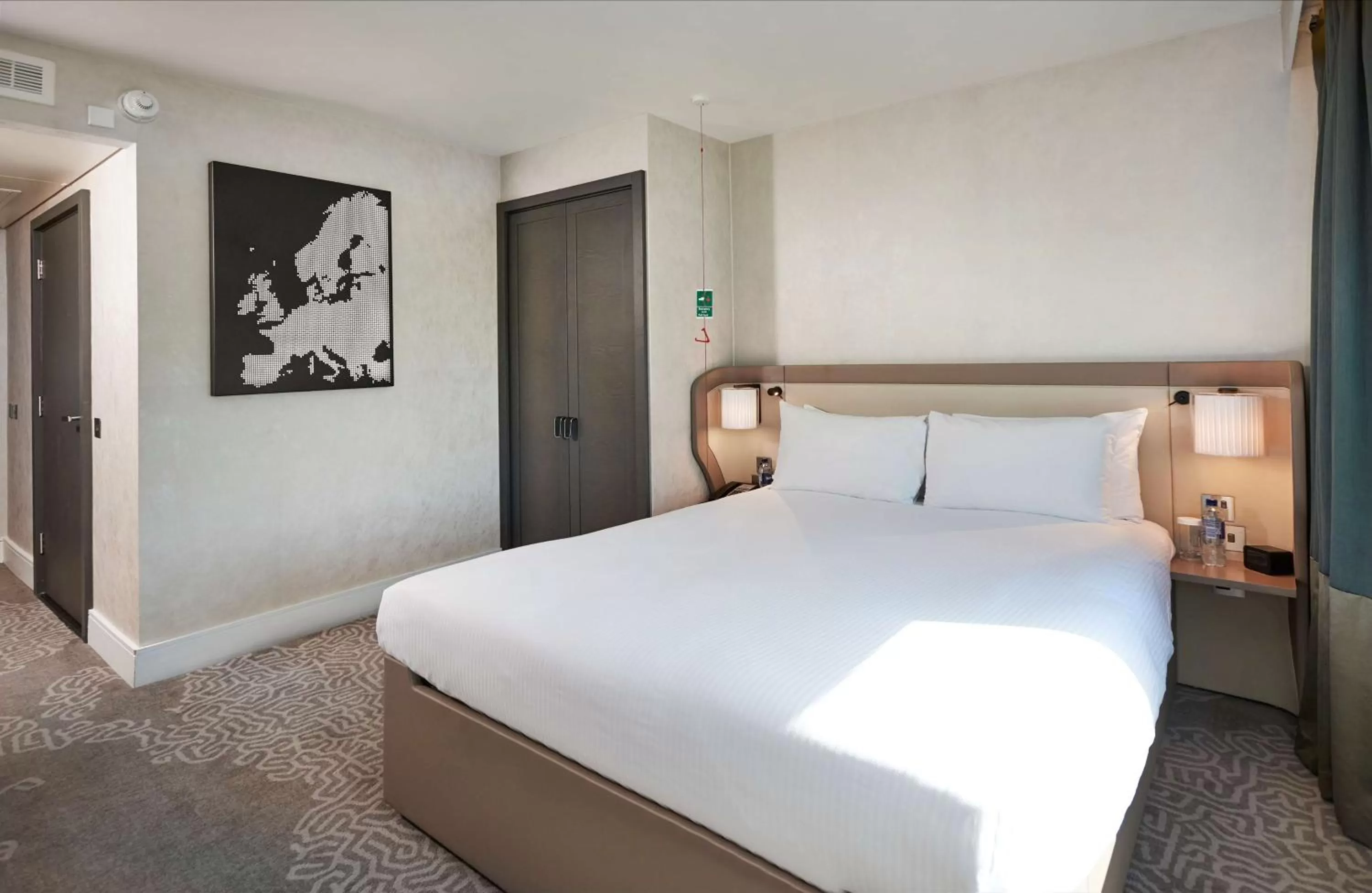 Bed in Hilton London Heathrow Airport