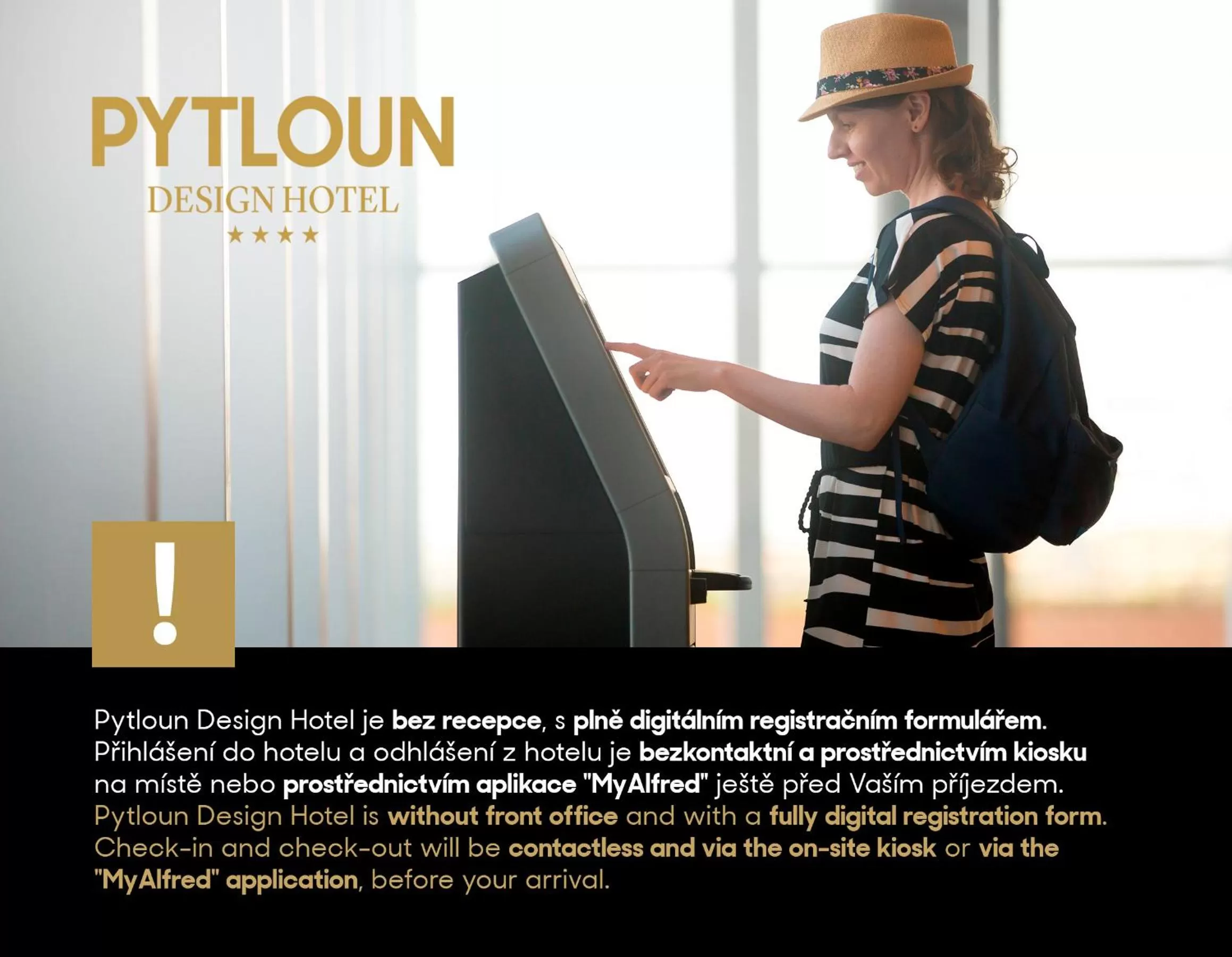 Lobby or reception in Pytloun Design Self Check-in Hotel