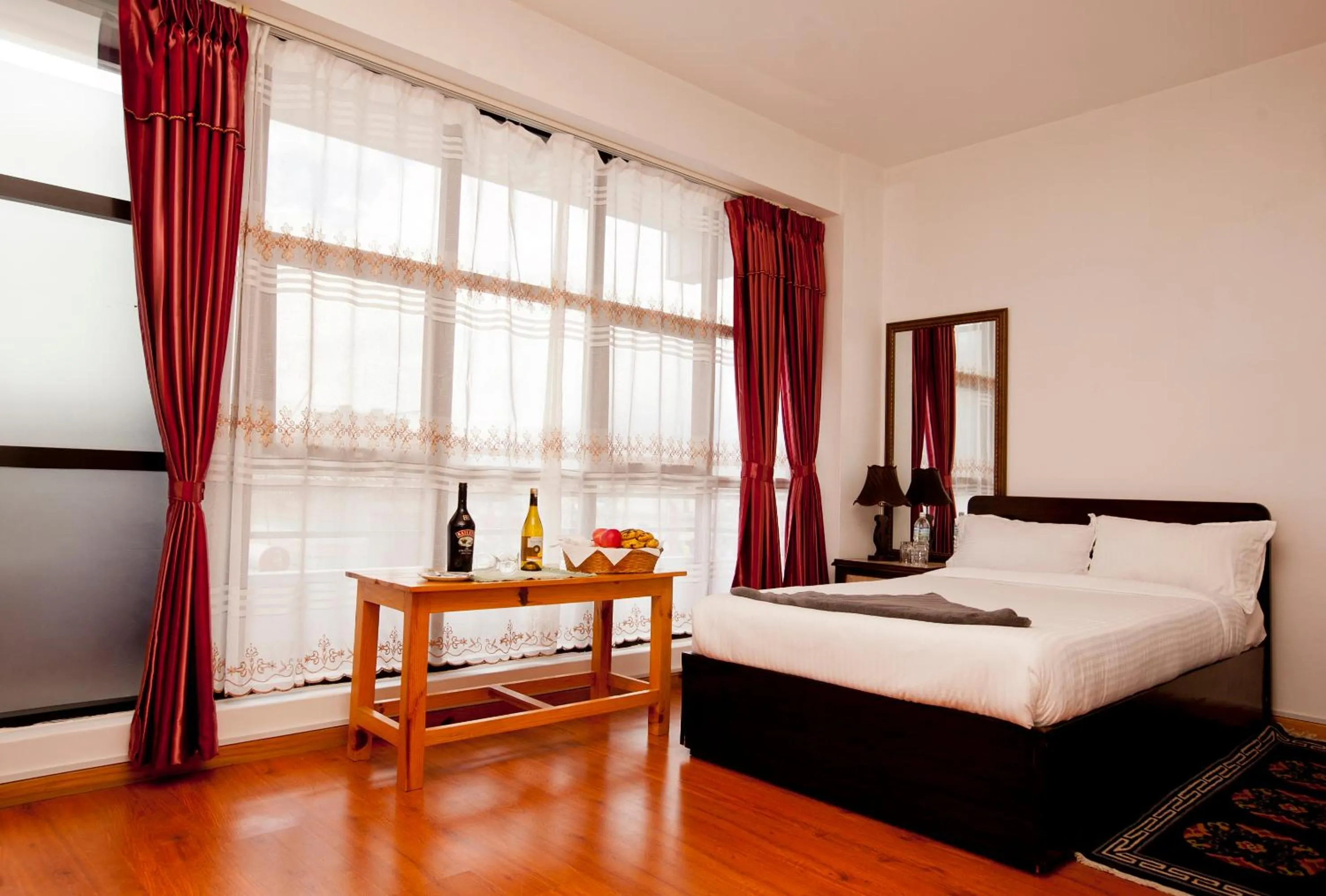 Toilet, Bed in The Boudha Inn