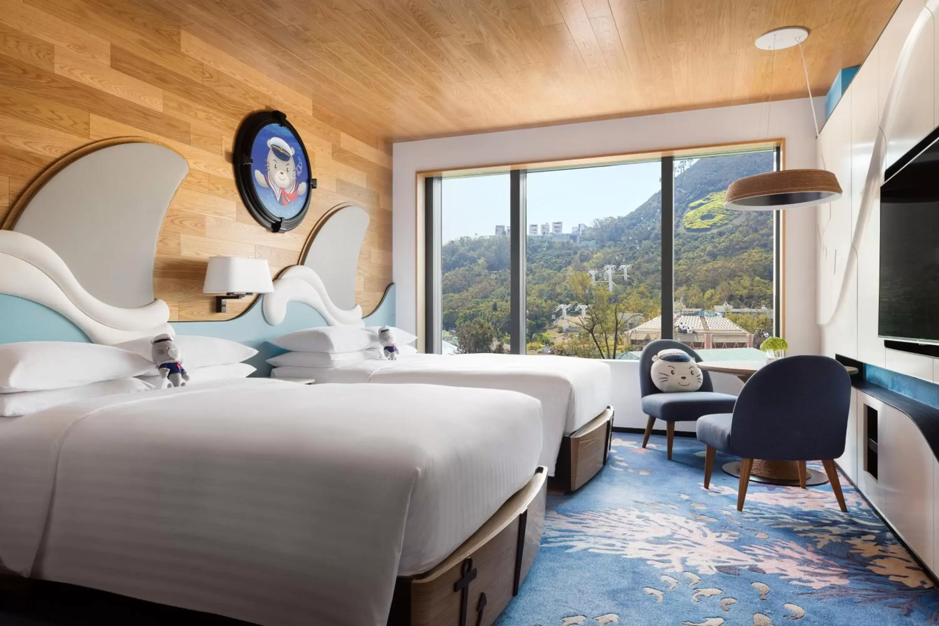 Whiskers Submarine Themed Room with 2 Double Beds in Hong Kong Ocean Park Marriott Hotel Whiskers Submarine Themed Room with 2 Double Beds in Hong Kong Ocean Park Marriott Hotel