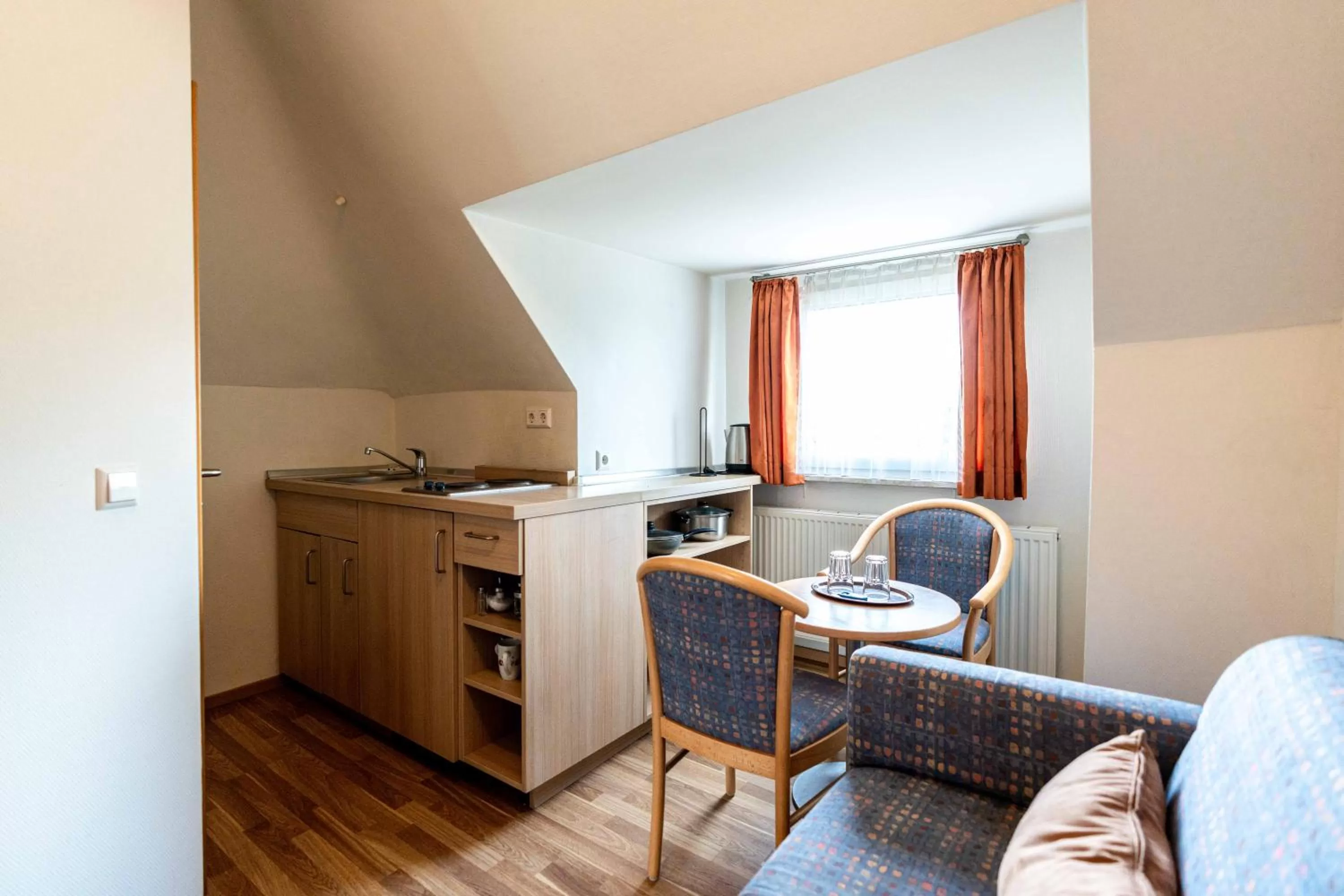 Kitchen or kitchenette in Hotel am Römerplatz