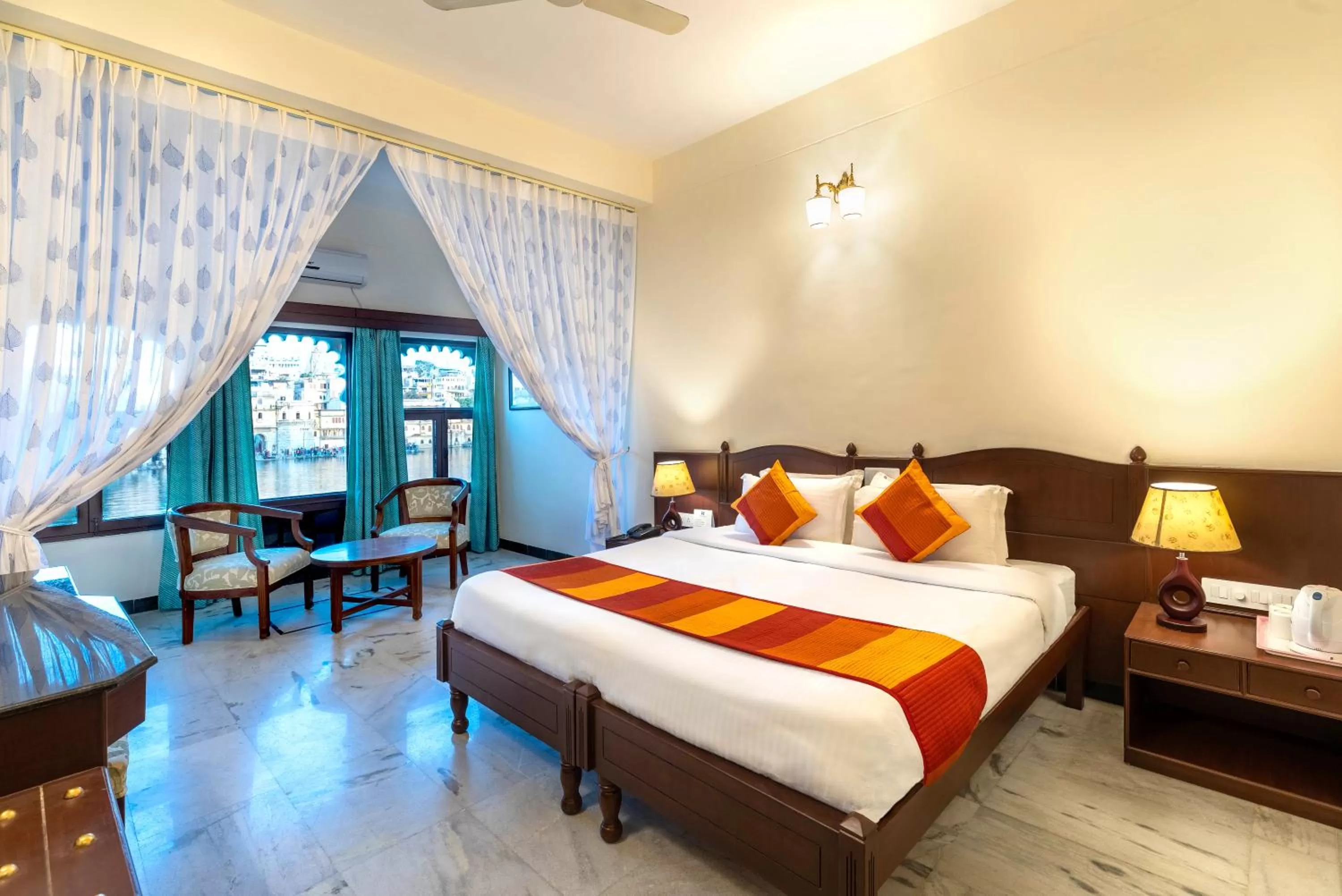 Photo of the whole room, Bed in Sarovar - Lake Facing Boutique Hotel On Lake Pichola