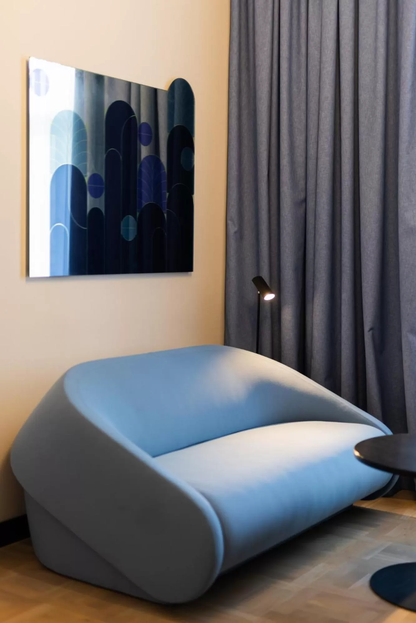 Seating area, Bed in TRIBE Riga City Centre