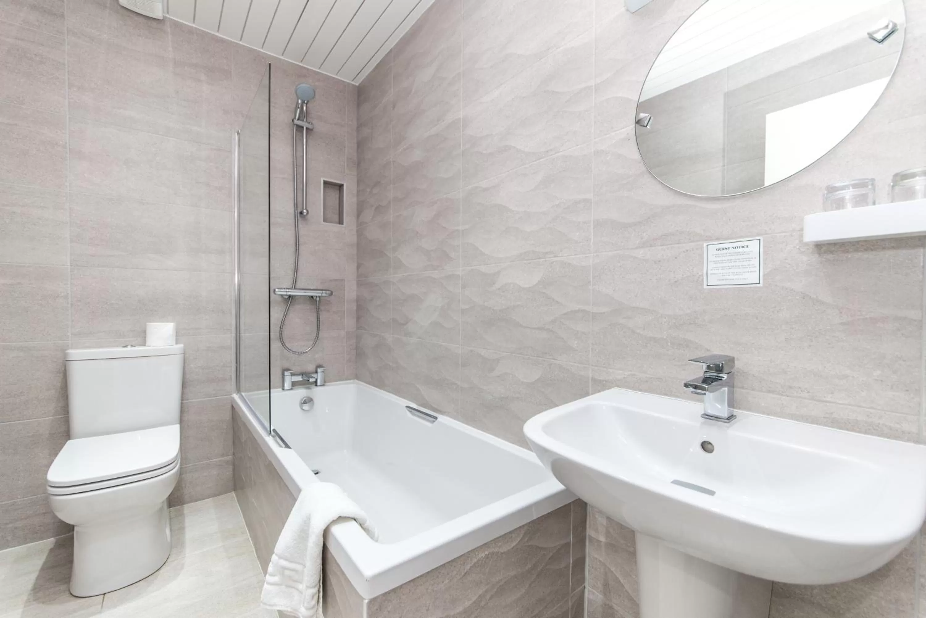 Shower in Osborne Hotel