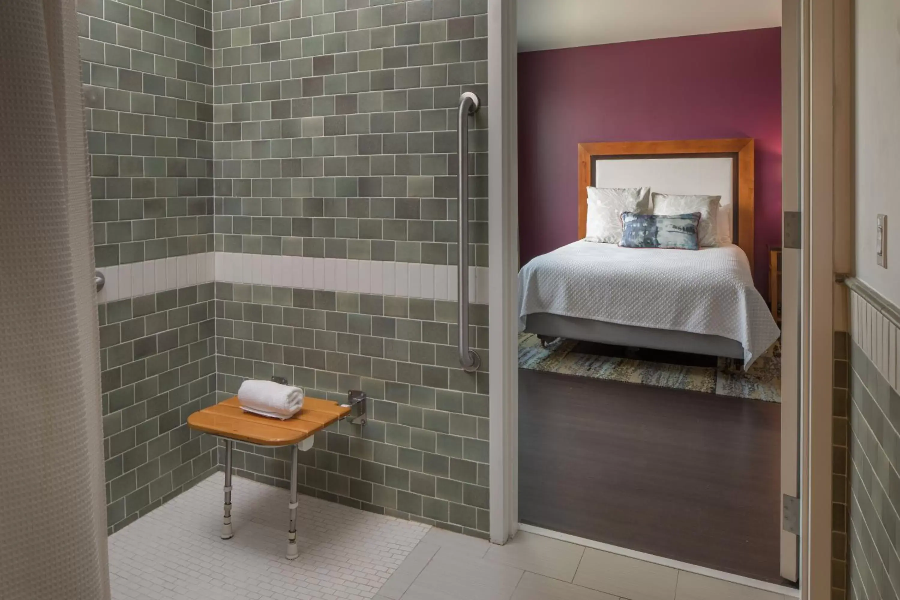 Two Bed Hearing Accessible Room with Roll In Shower in Hotel Indigo Asheville Downtown, an IHG Hotel Two Bed Hearing Accessible Room with Roll In Shower in Hotel Indigo Asheville Downtown, an IHG Hotel