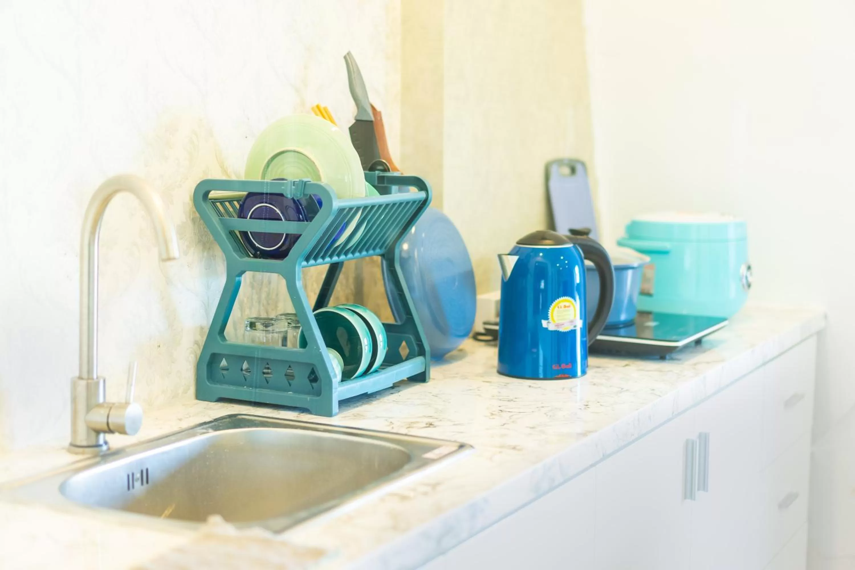 Kitchen or kitchenette in Ngàn Phố Studio & Love Hotel