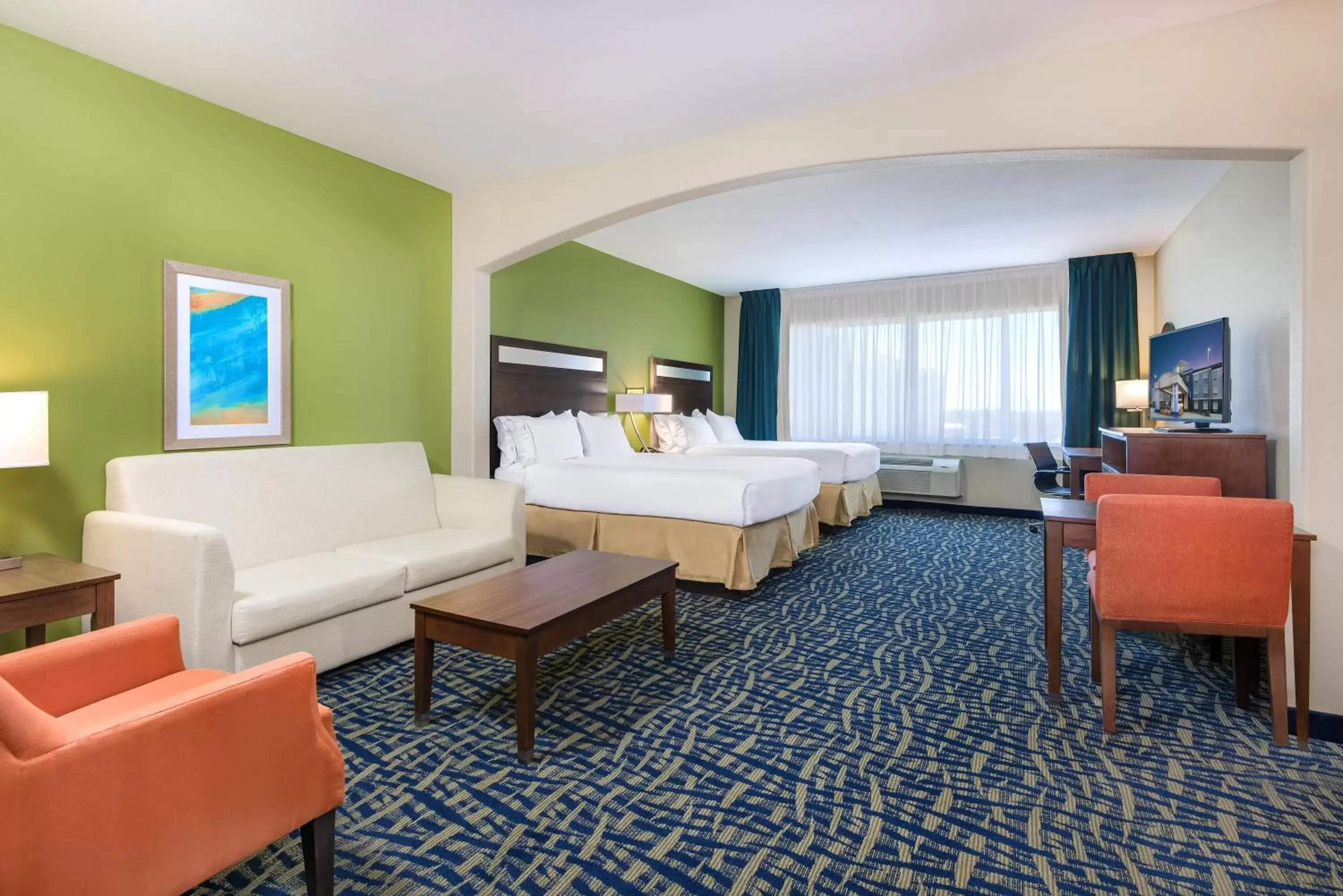 Queen Suite with Two Queen Beds and Sofa Bed - Communications Accessible in Holiday Inn Express Hotel and Suites Monahans I-20 by IHG Queen Suite with Two Queen Beds and Sofa Bed - Communications Accessible in Holiday Inn Express Hotel and Suites Monahans I-20 by IHG