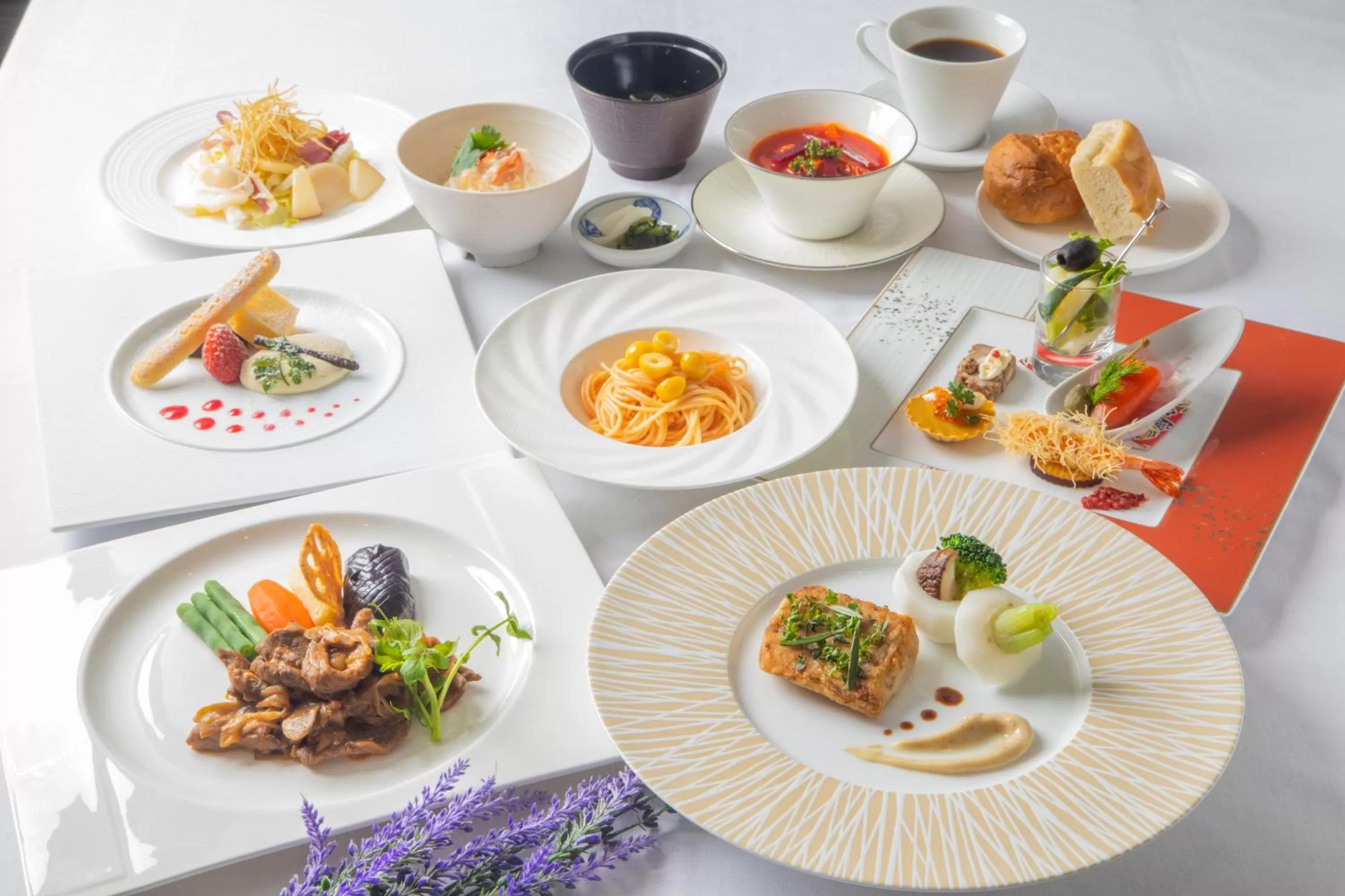 Dinner in La Vista Furano Hills Natural Hot Spring