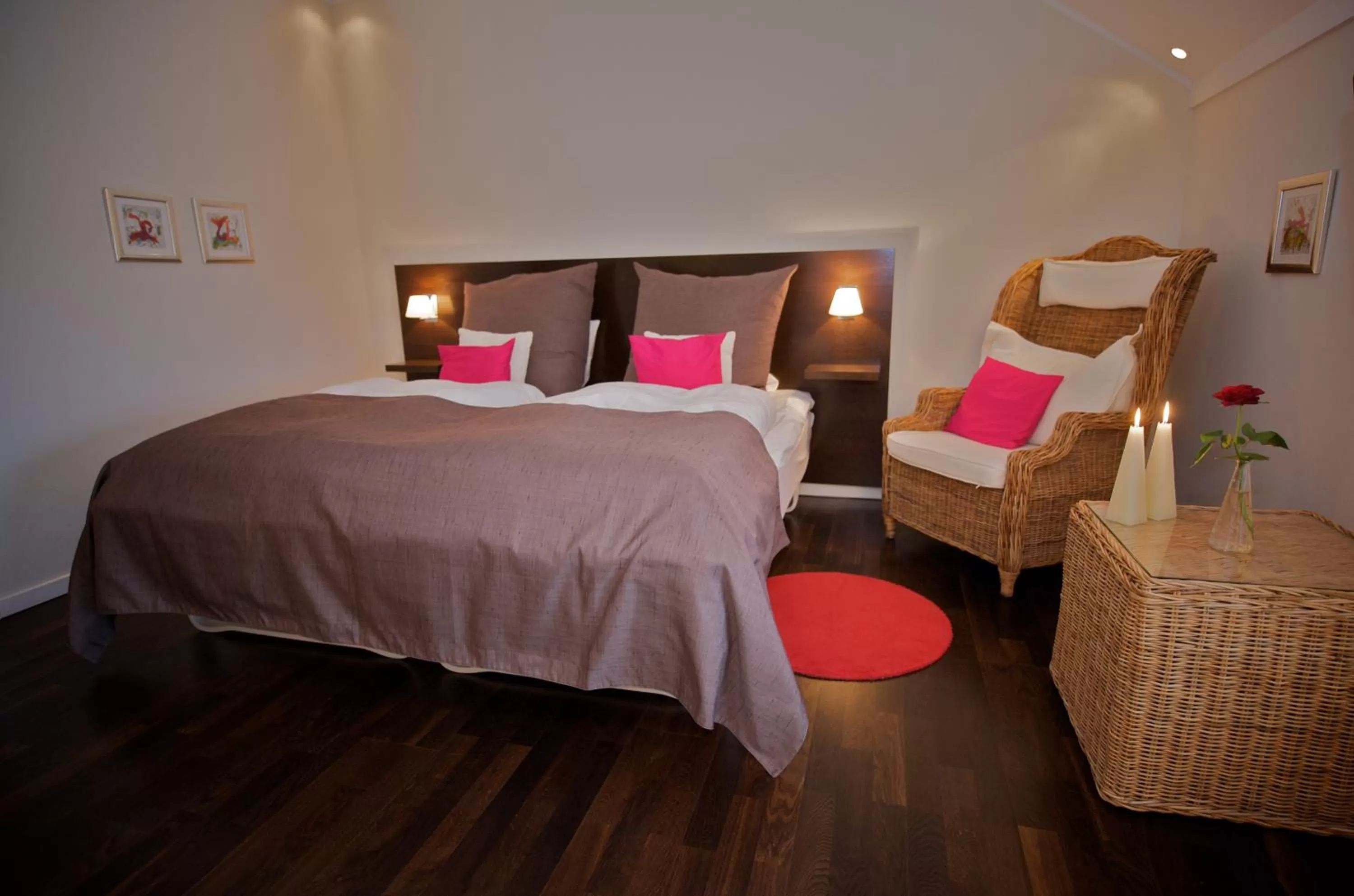 Bed in Benniksgaard Hotel