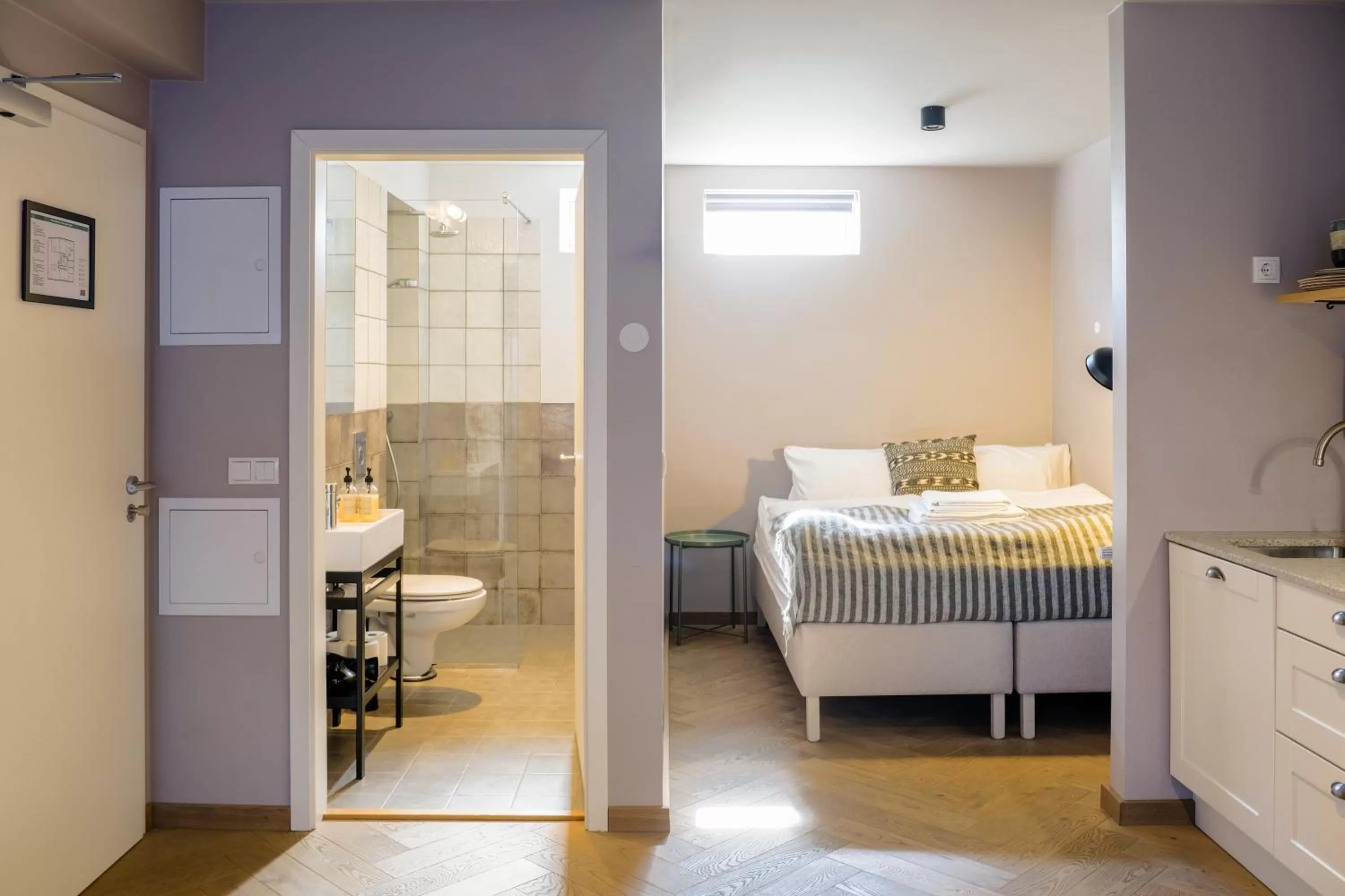 Bed in Saga Studios by Heimaleiga