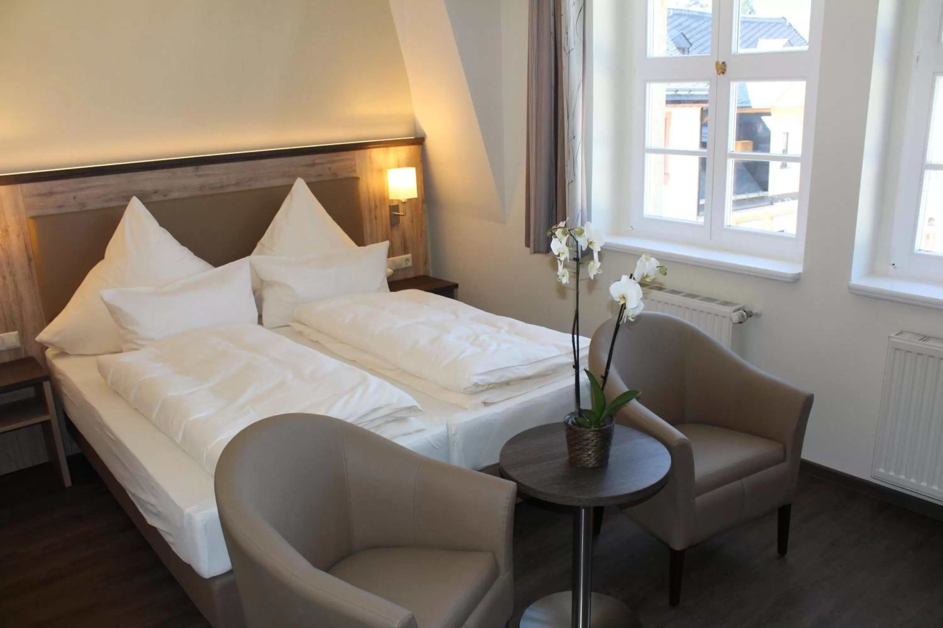 Bed in Hotel Ratskeller Schwarzenberg