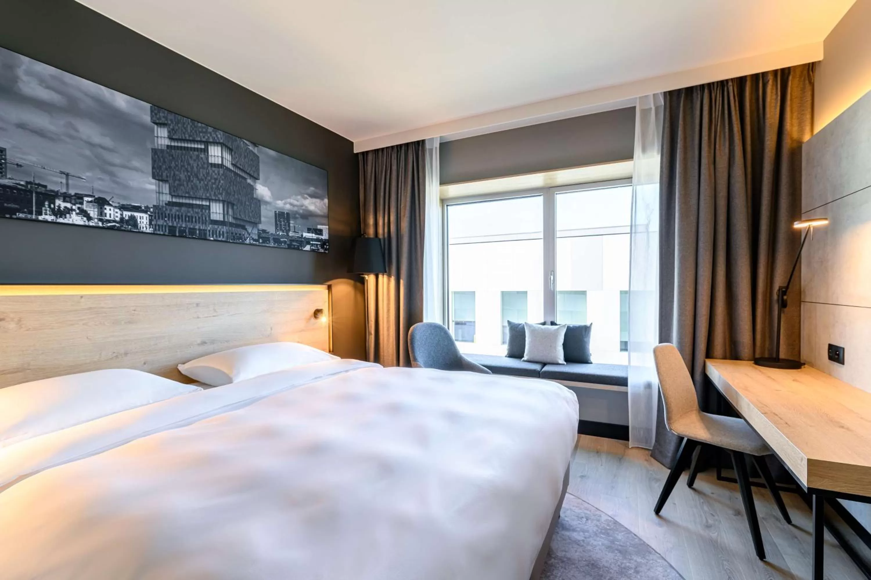 Photo of the whole room, Bed in Radisson Hotel Antwerp Berchem