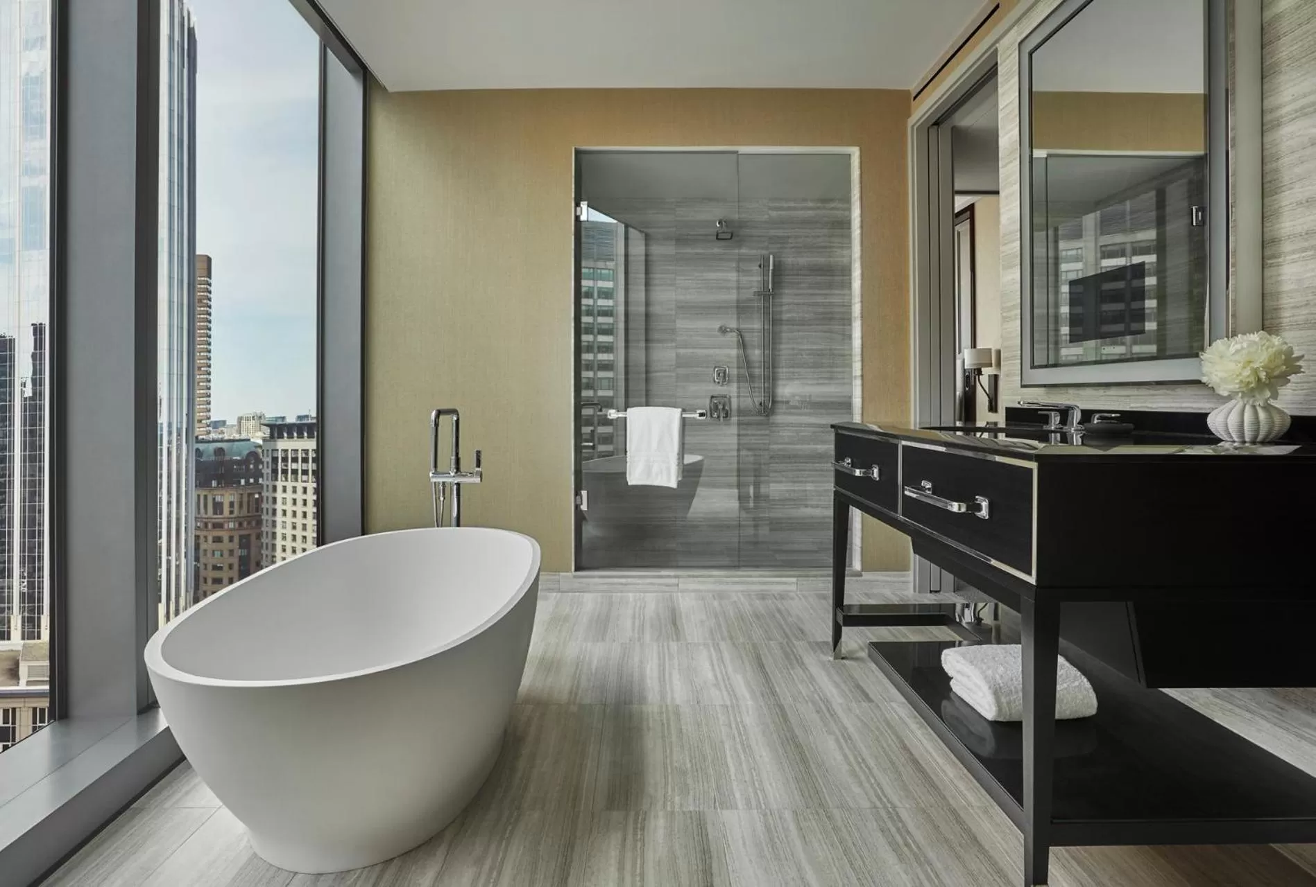Bathroom in Four Seasons Hotel One Dalton Street, Boston