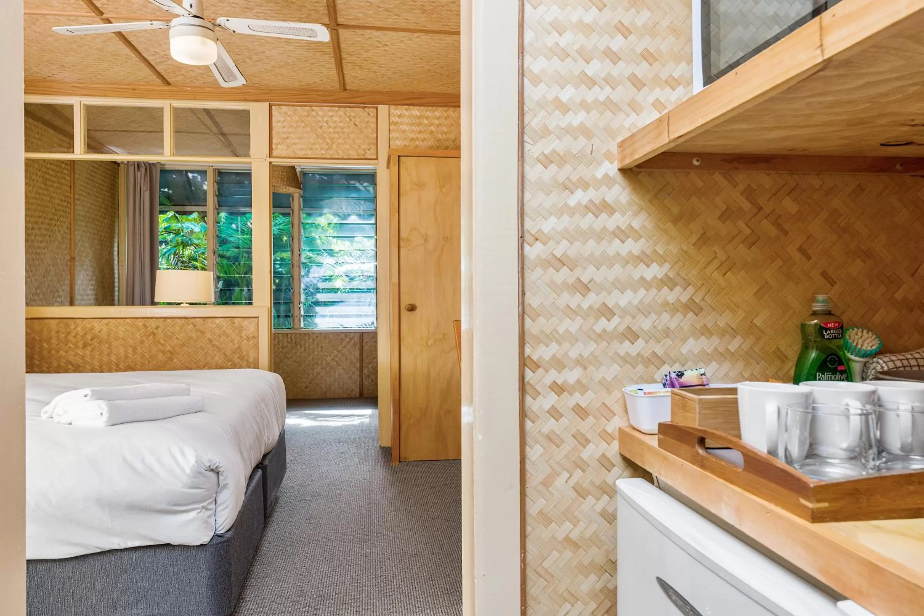 Bed in Tallow Beach Motel