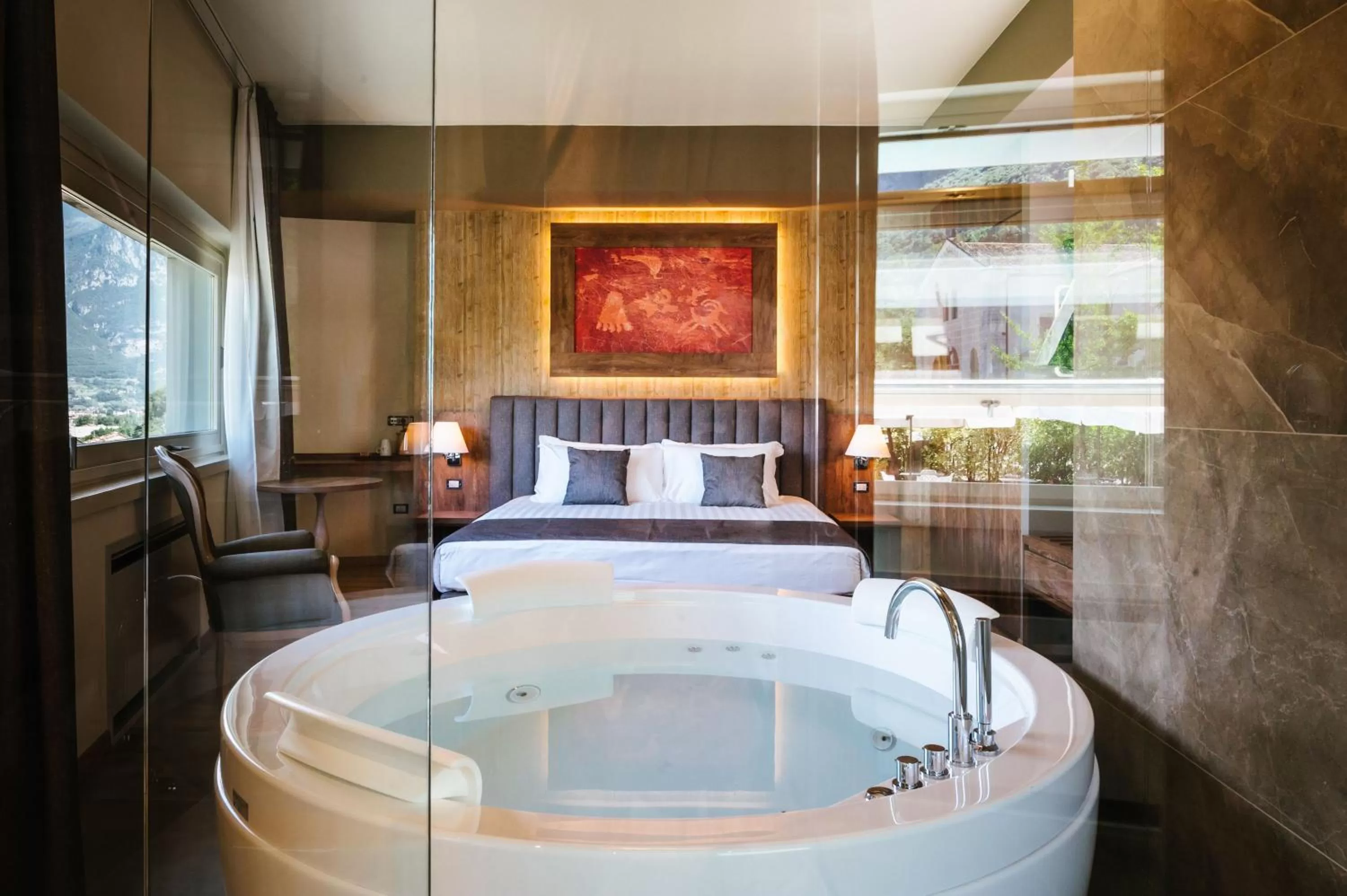 Bed in Lake Hotel La Pieve