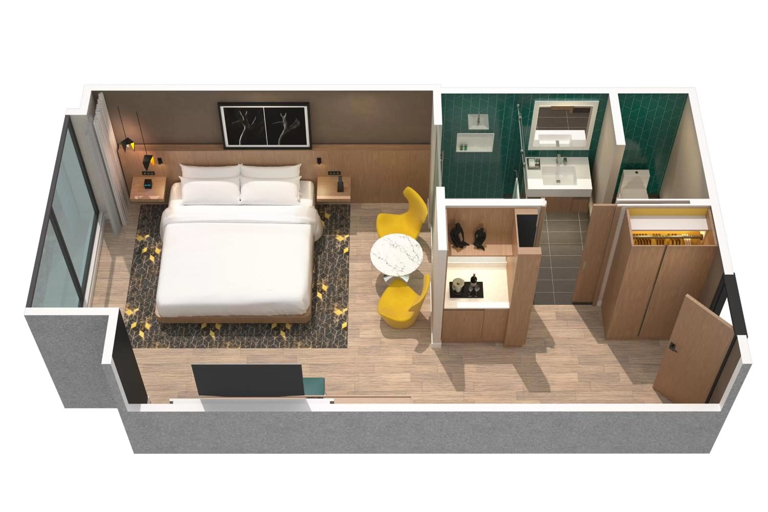 Bedroom, Bed in Humaniti Hotel Montreal, Autograph Collection