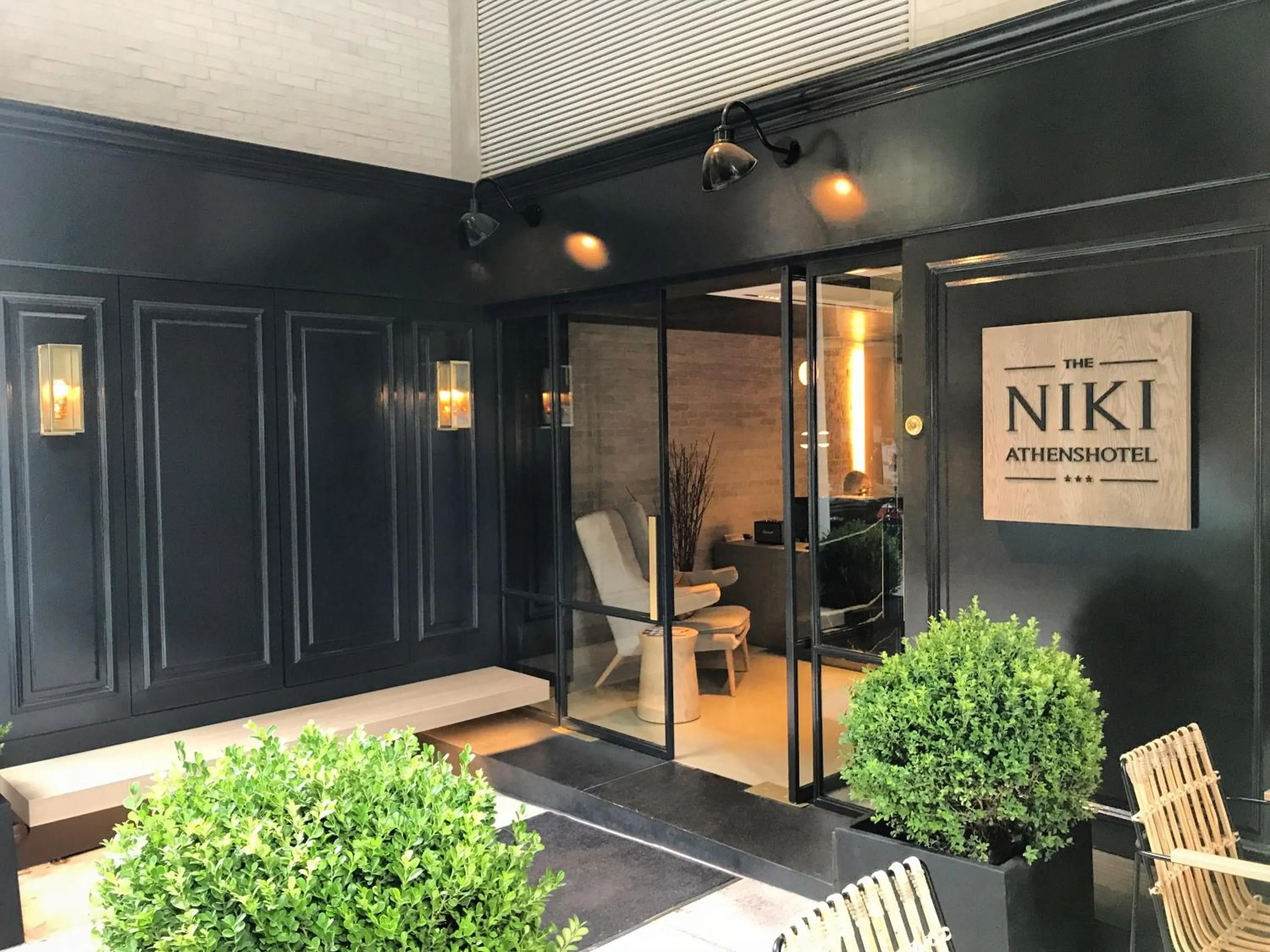 Facade/entrance in Niki Athens Hotel