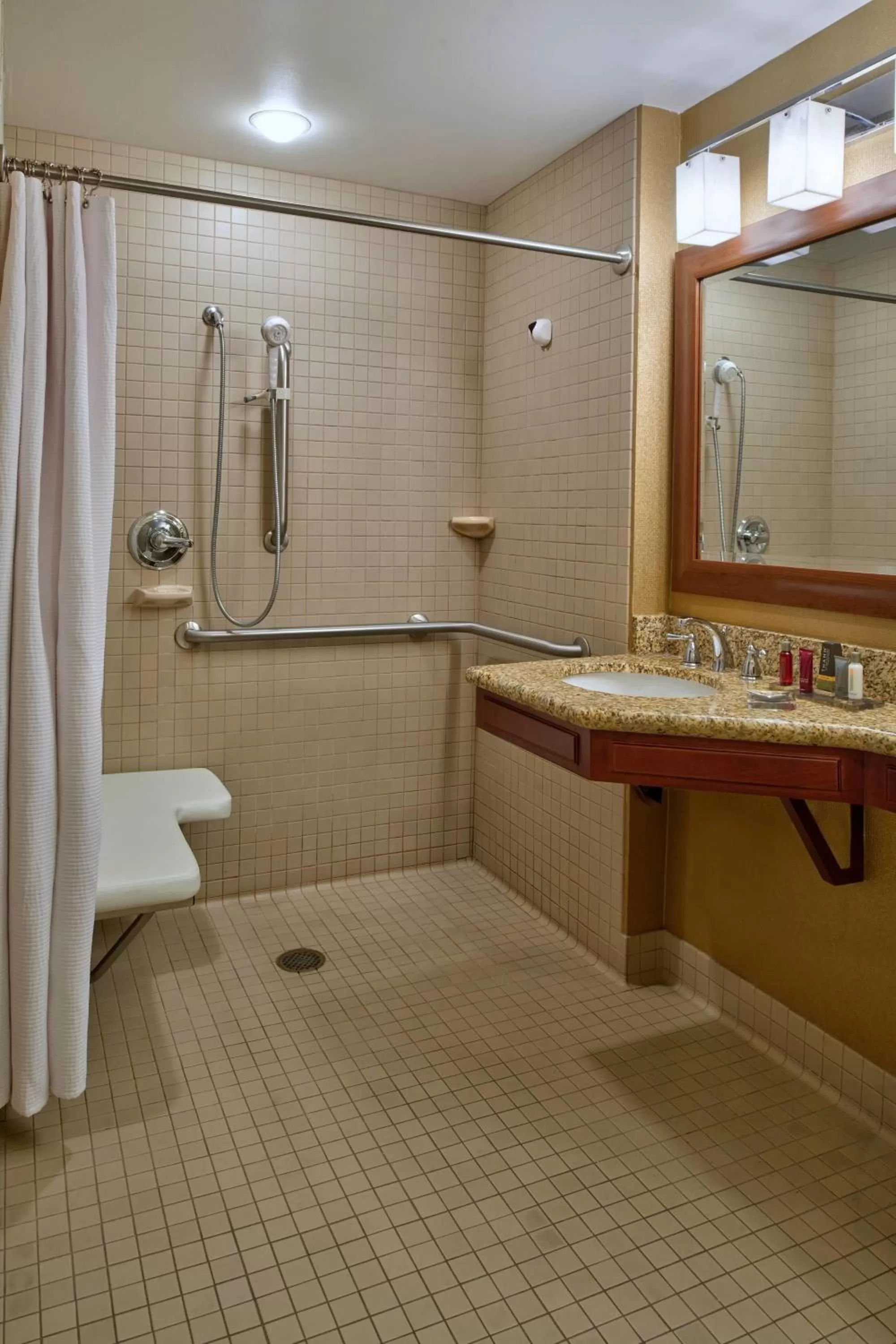 King Room with Roll-in Shower - Mobility and Hearing Accessible in Chicago Marriott Midway