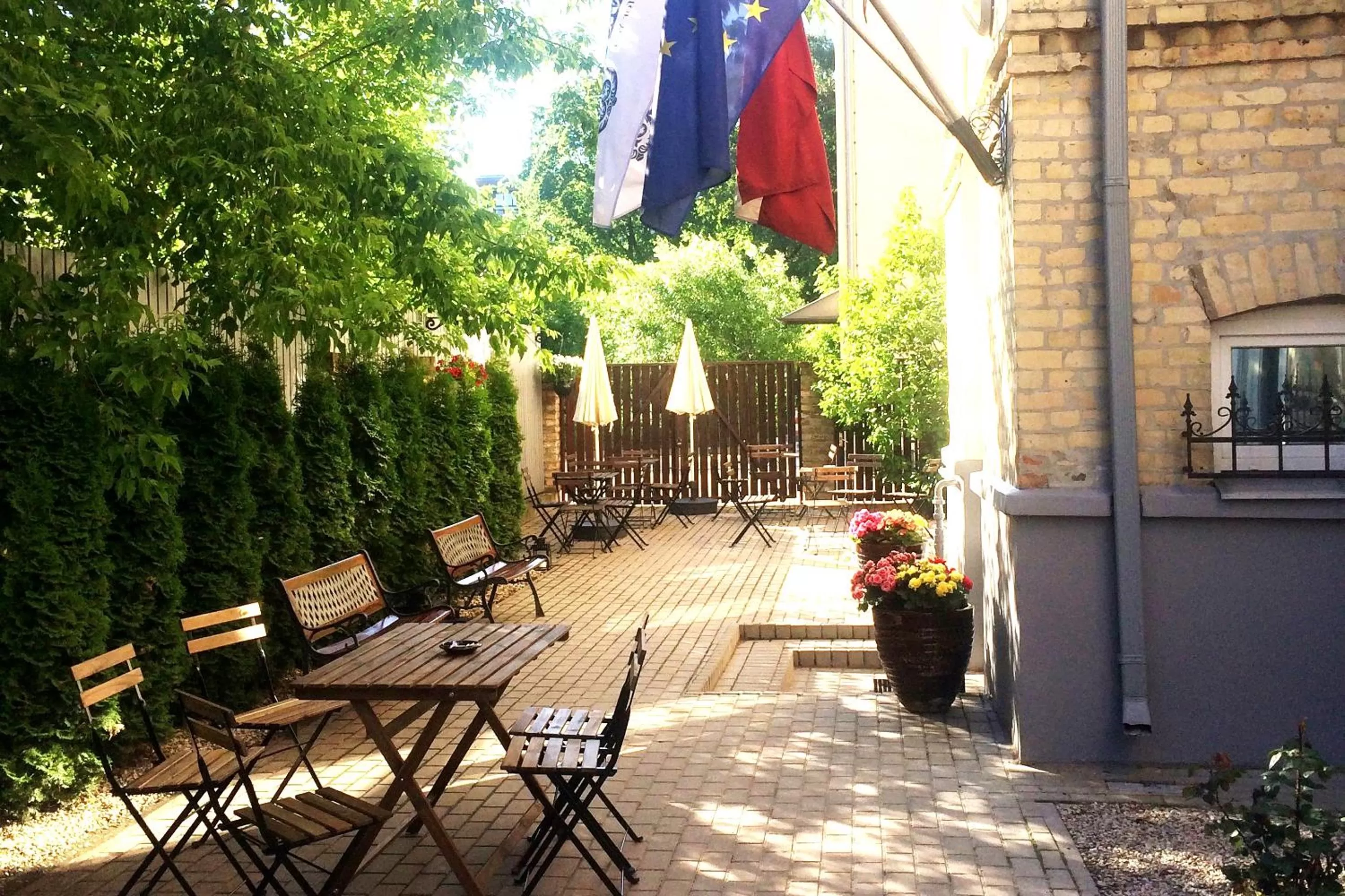 Patio in RIGAAPARTMENT SONADA Self-Service Aparthotel - Private Parking