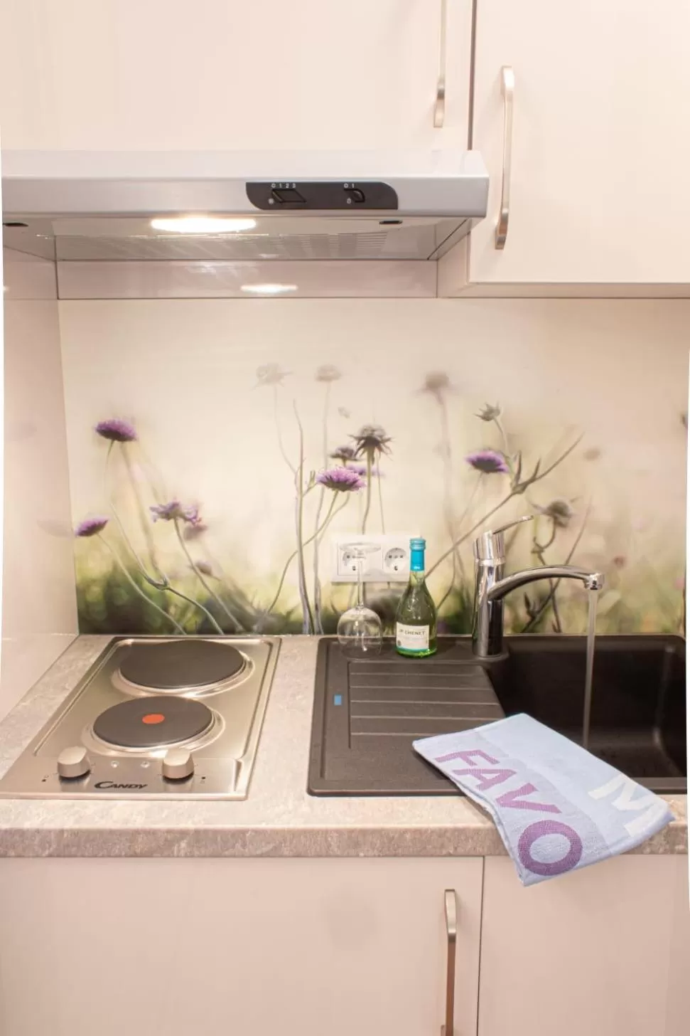 Coffee/tea facilities, Kitchen/Kitchenette in Apartments am Prinzenplatz - Superior