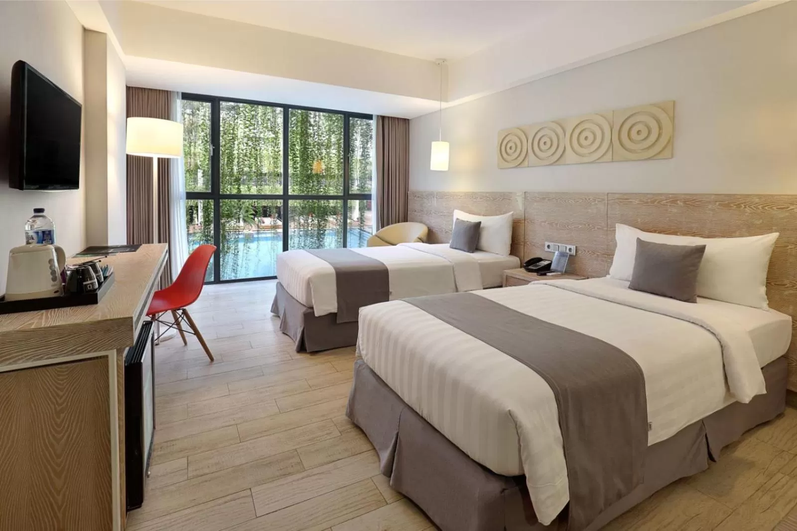 Bedroom, Bed in Hotel NEO+ Kuta Legian by ASTON