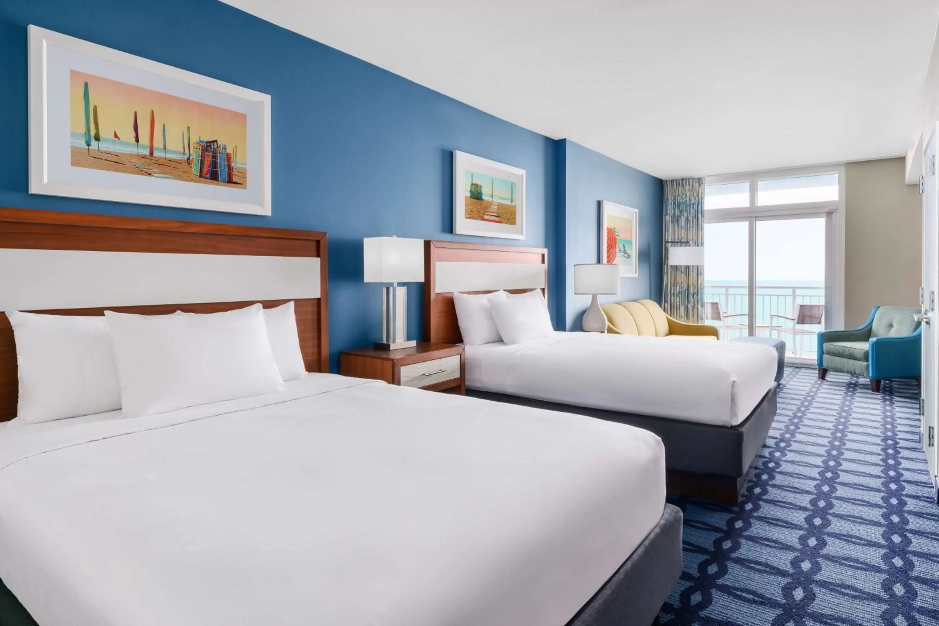Bed in Homewood Suites by Hilton Myrtle Beach Oceanfront