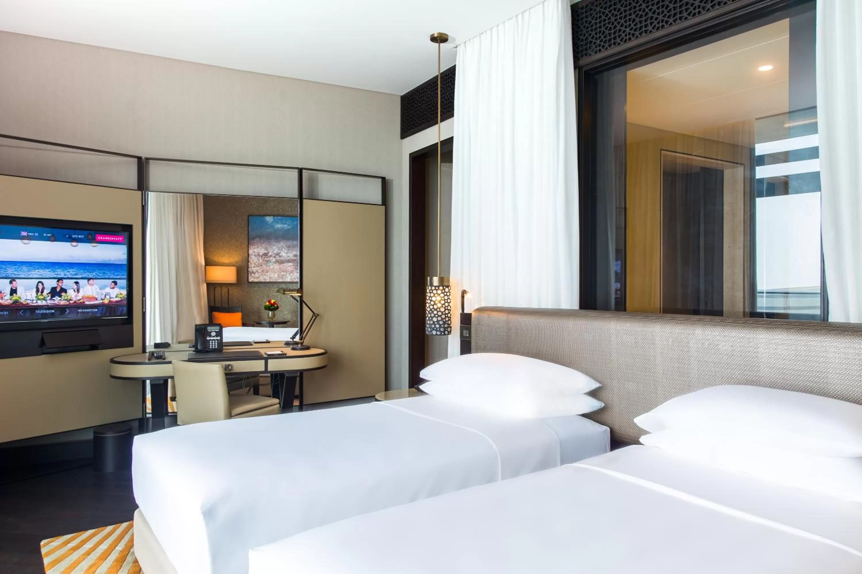Twin Room with Balcony and View in Grand Hyatt Abu Dhabi Hotel & Residences Emirates Pearl