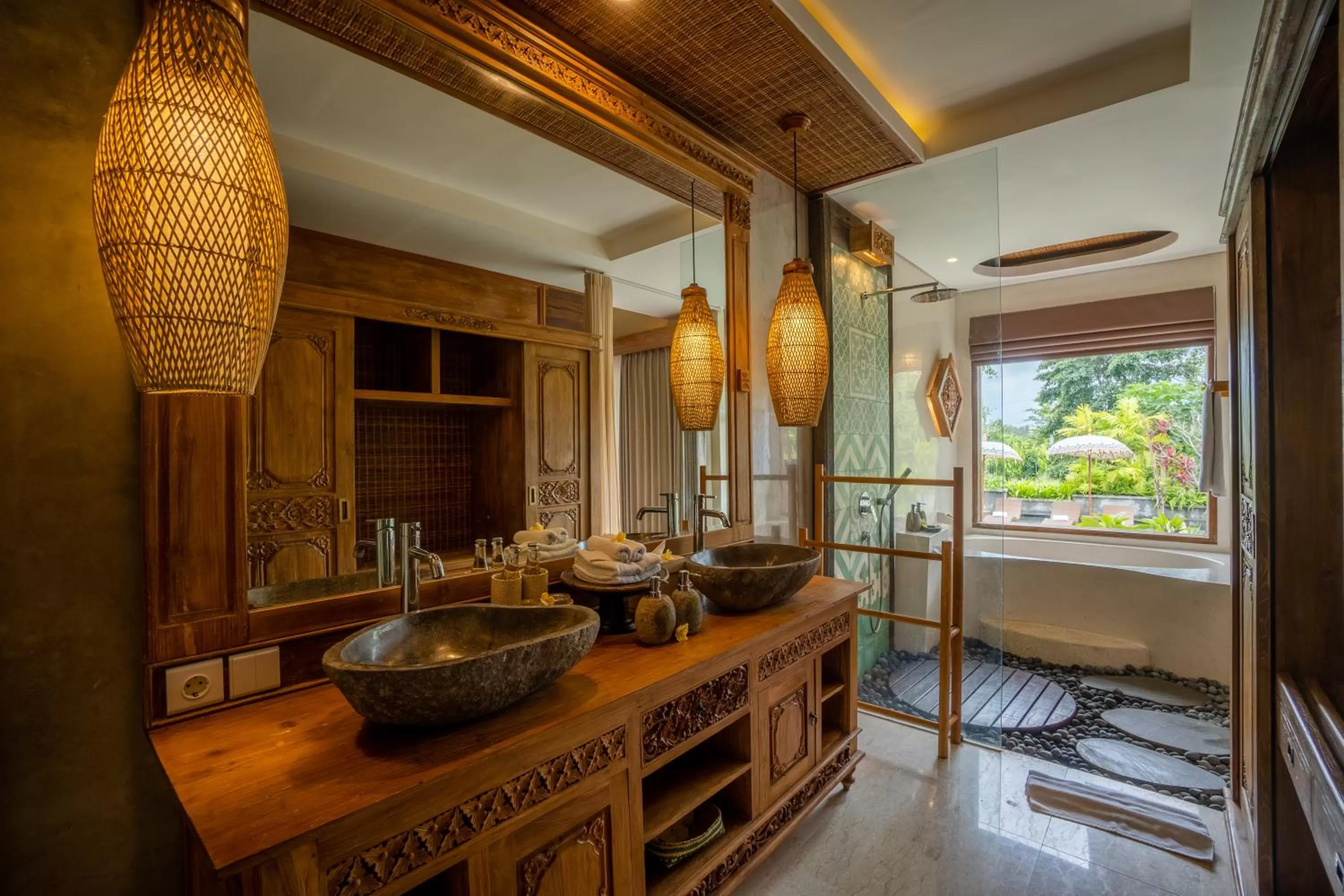 Bathroom in The Alena Resort a Pramana Experience