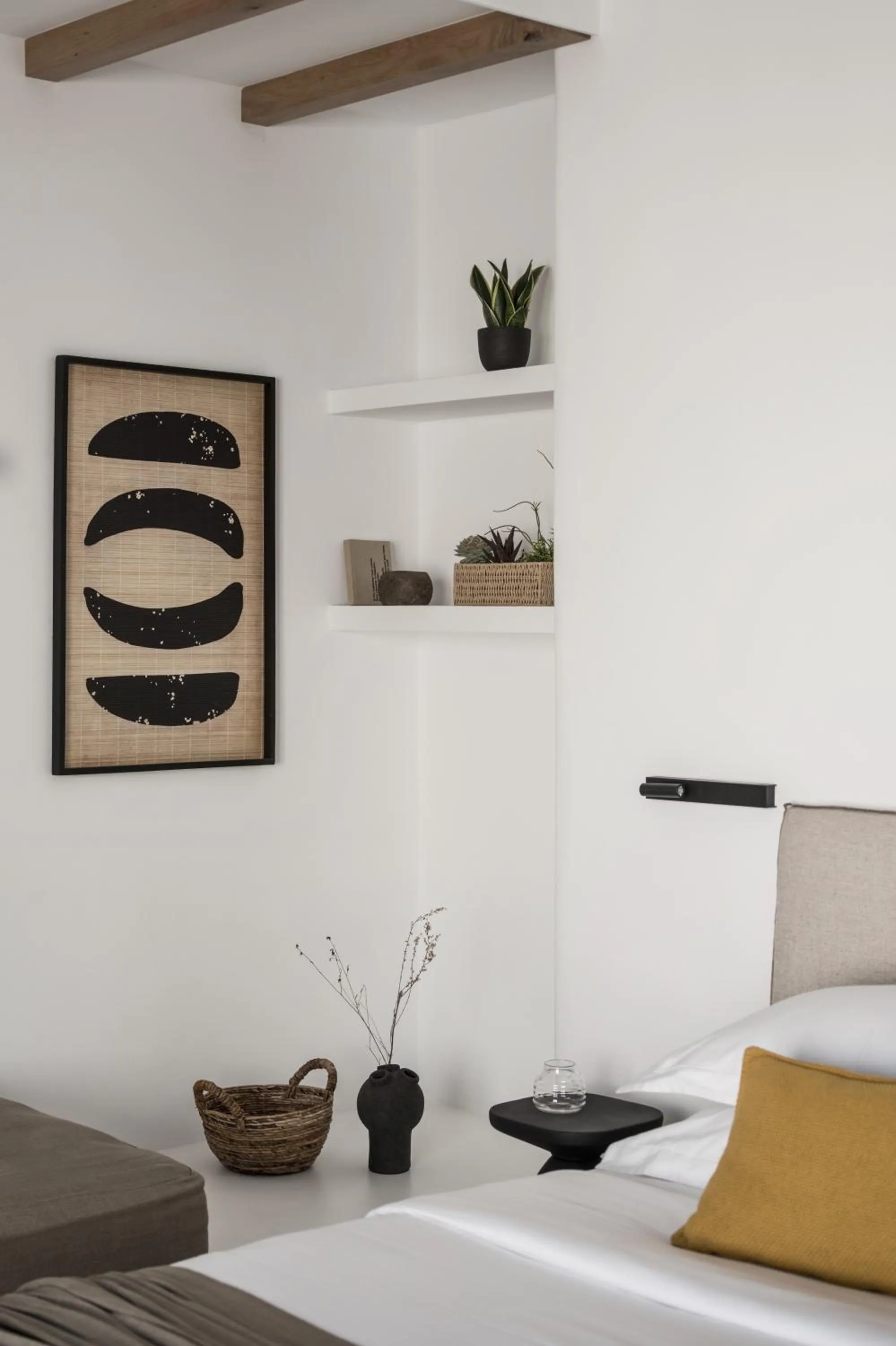 Decorative detail, Bed in A Hotel Mykonos