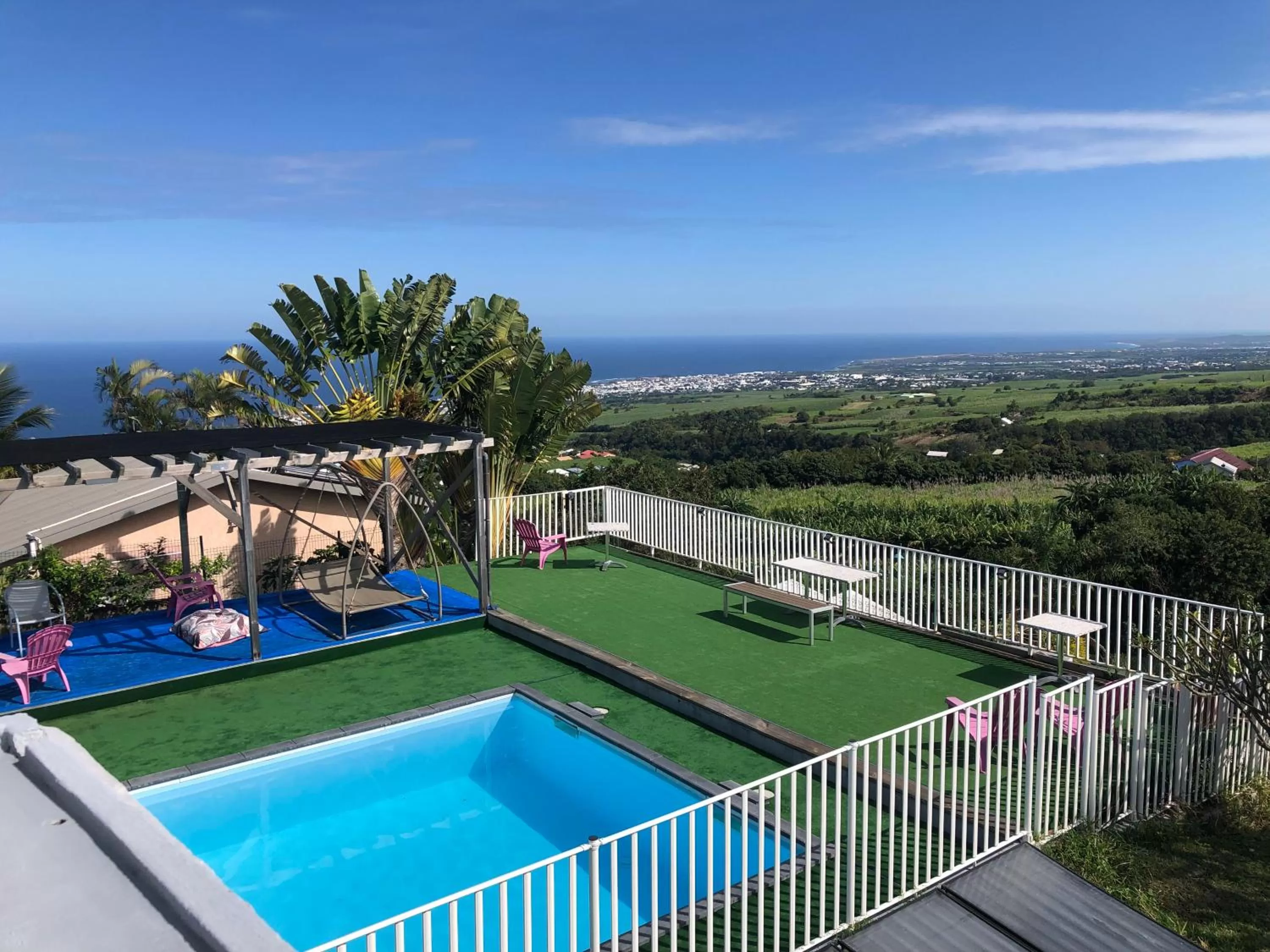 Pool View in Hôtel Le Soleil Couchant