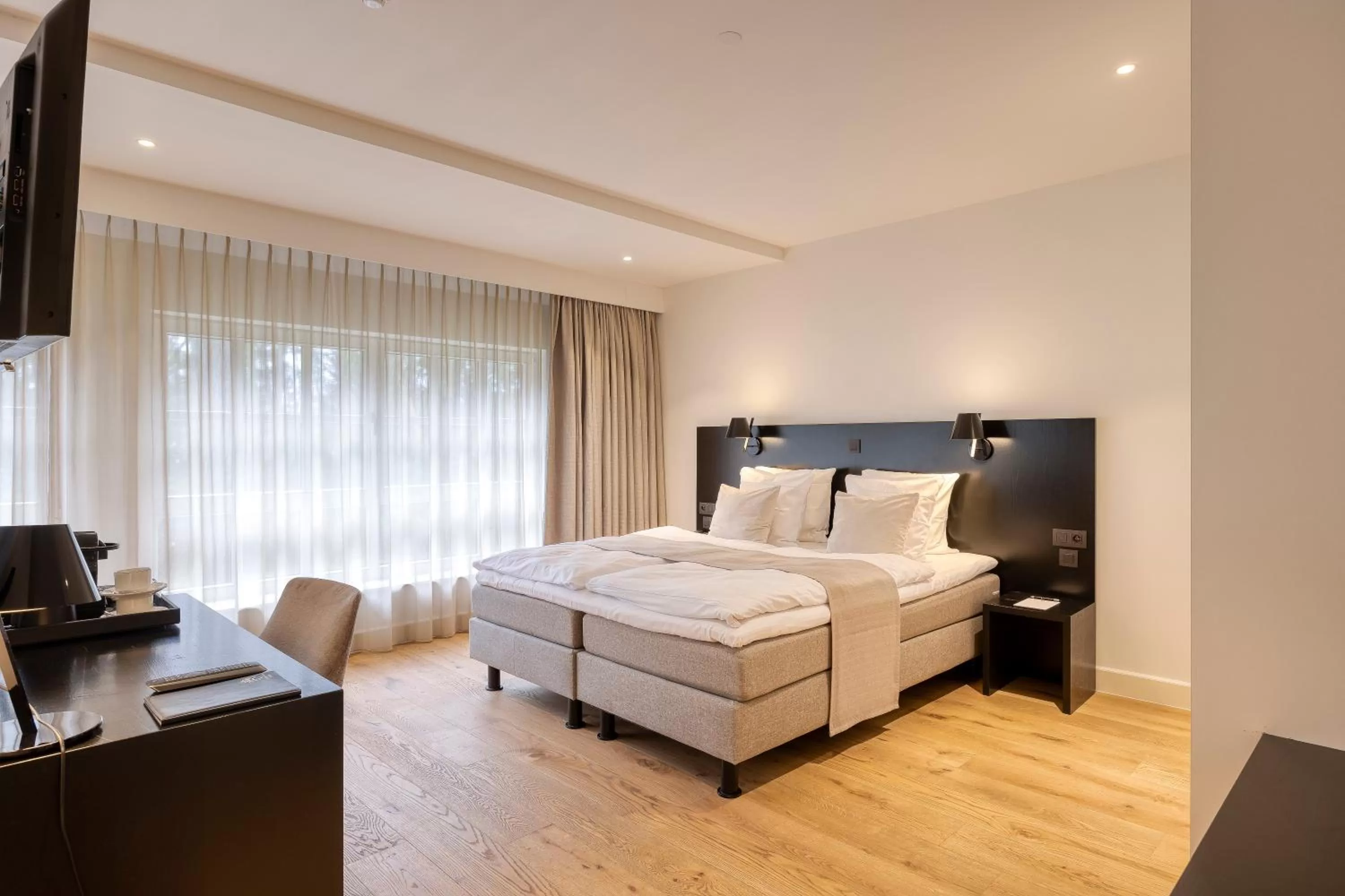 View (from property/room), Bed in Corsendonk Hooge Heyde