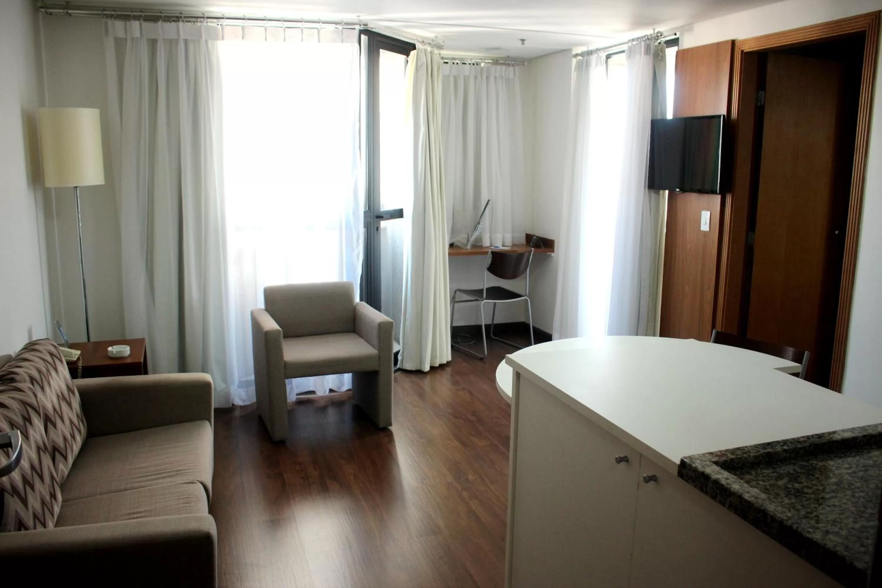 Living room in Aparthotel Twin Towers