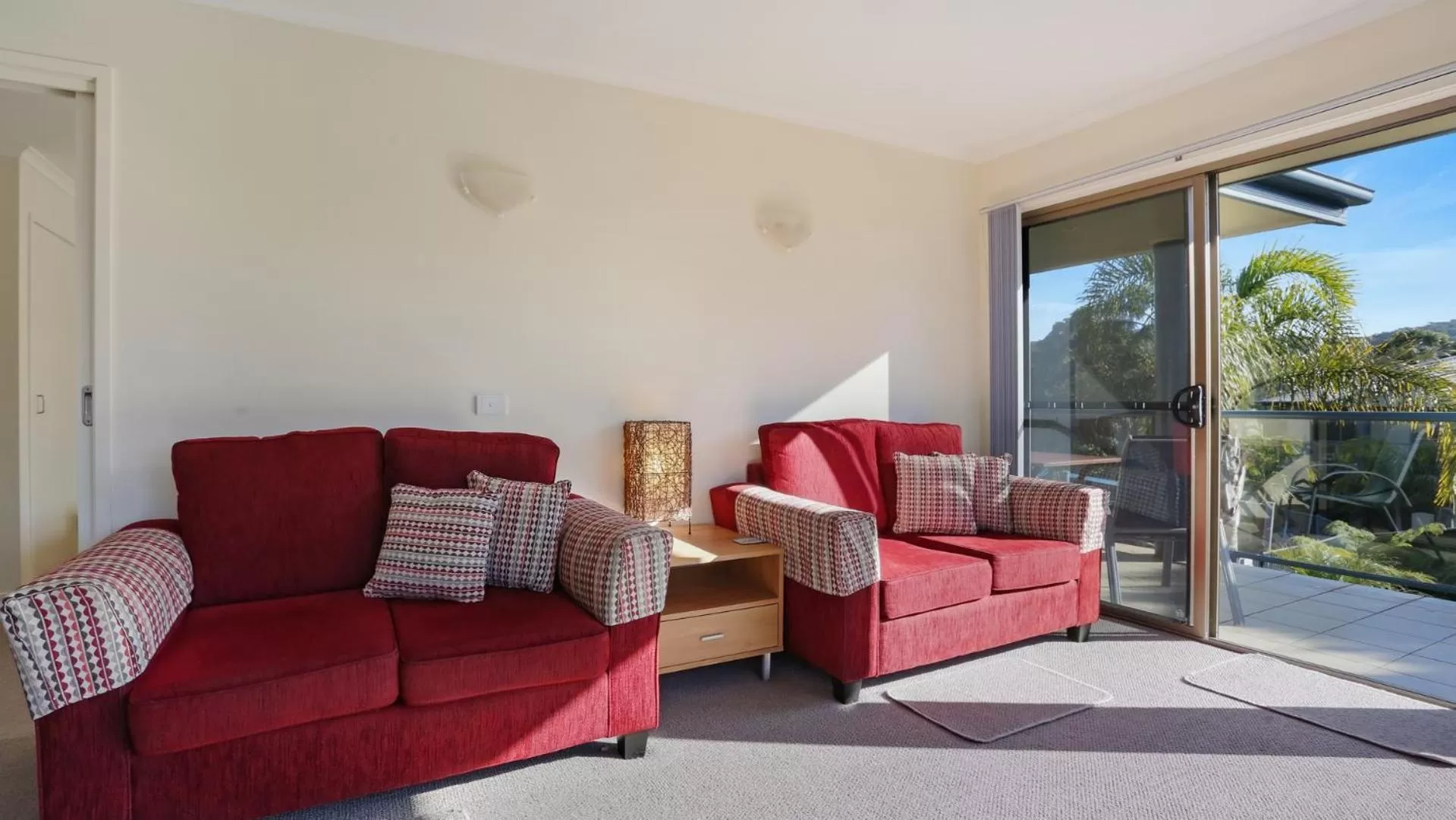 Living room in Sorrento Apartments Merimbula