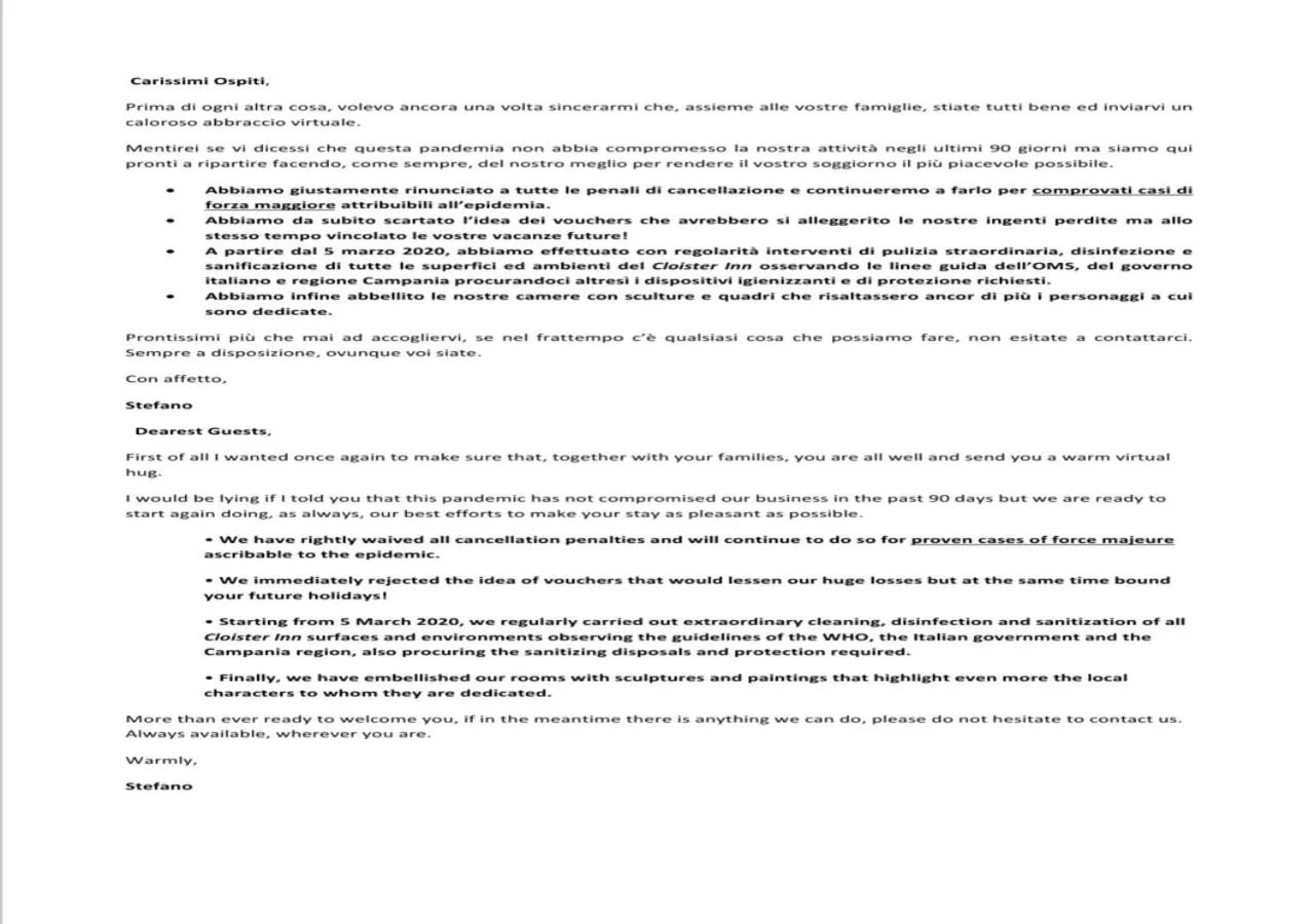 Logo/Certificate/Sign in Cloister inn