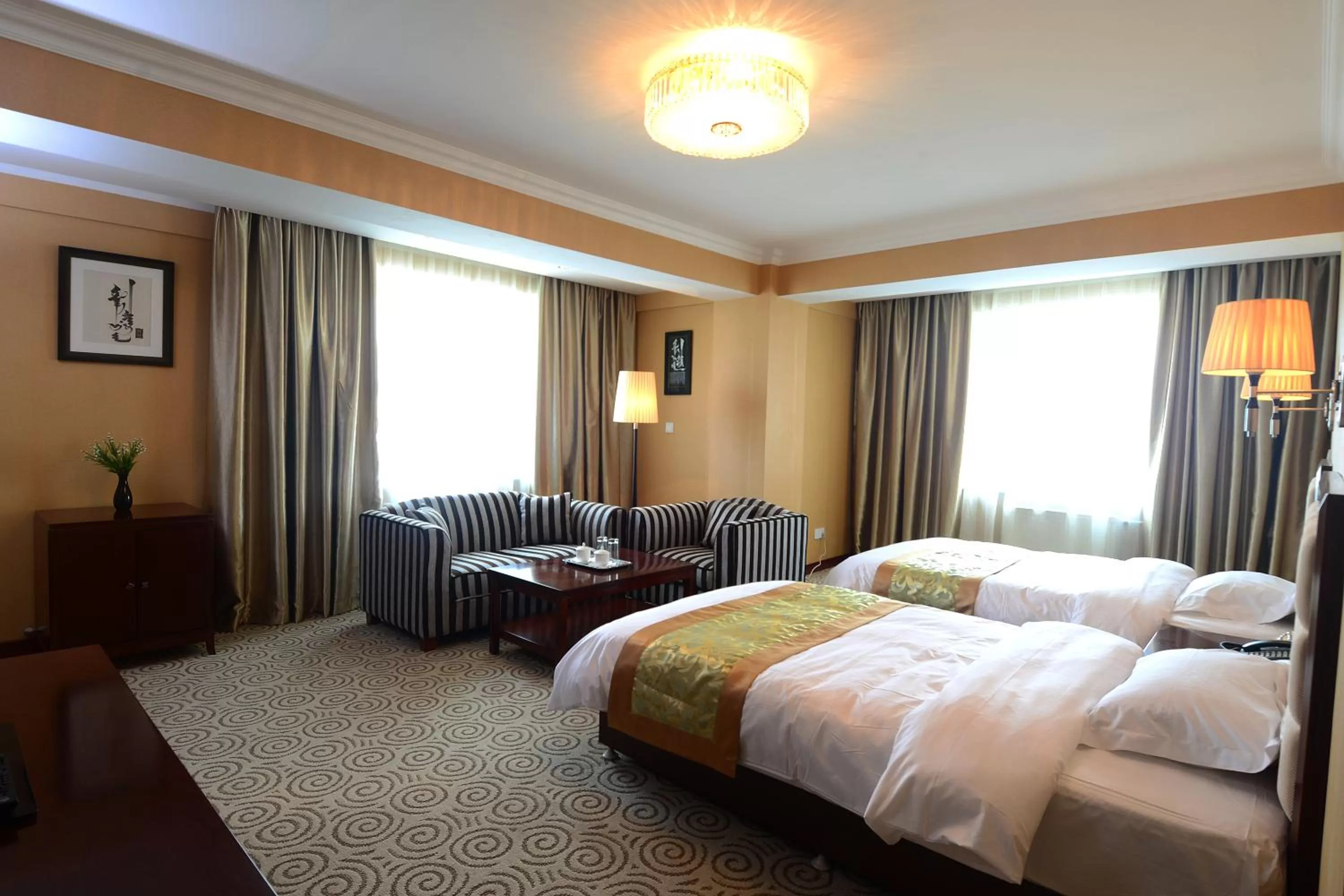 Bed in Platinum Hotel Ulaanbaatar