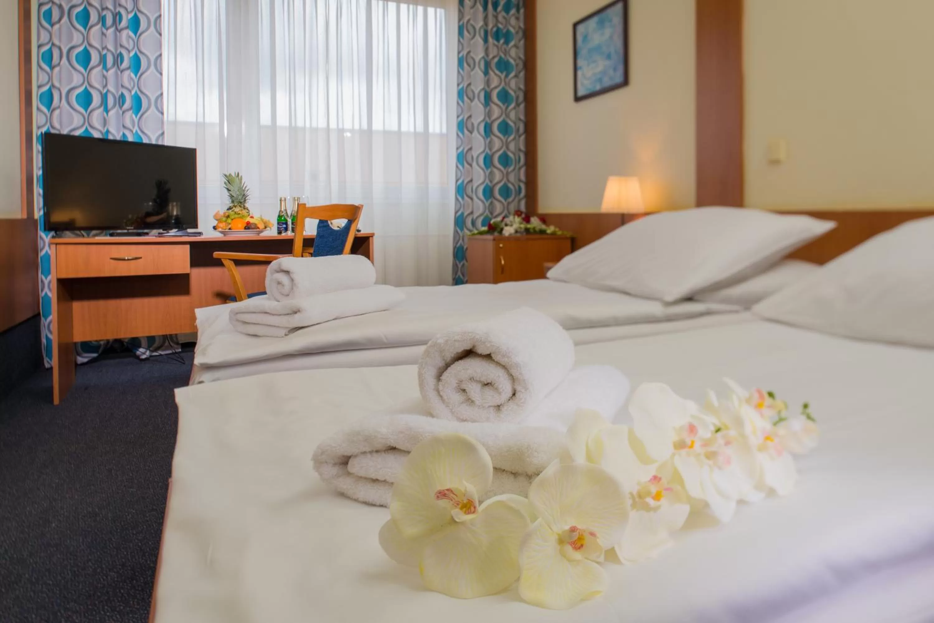 Decorative detail, Bed in TOP HOTEL Praha