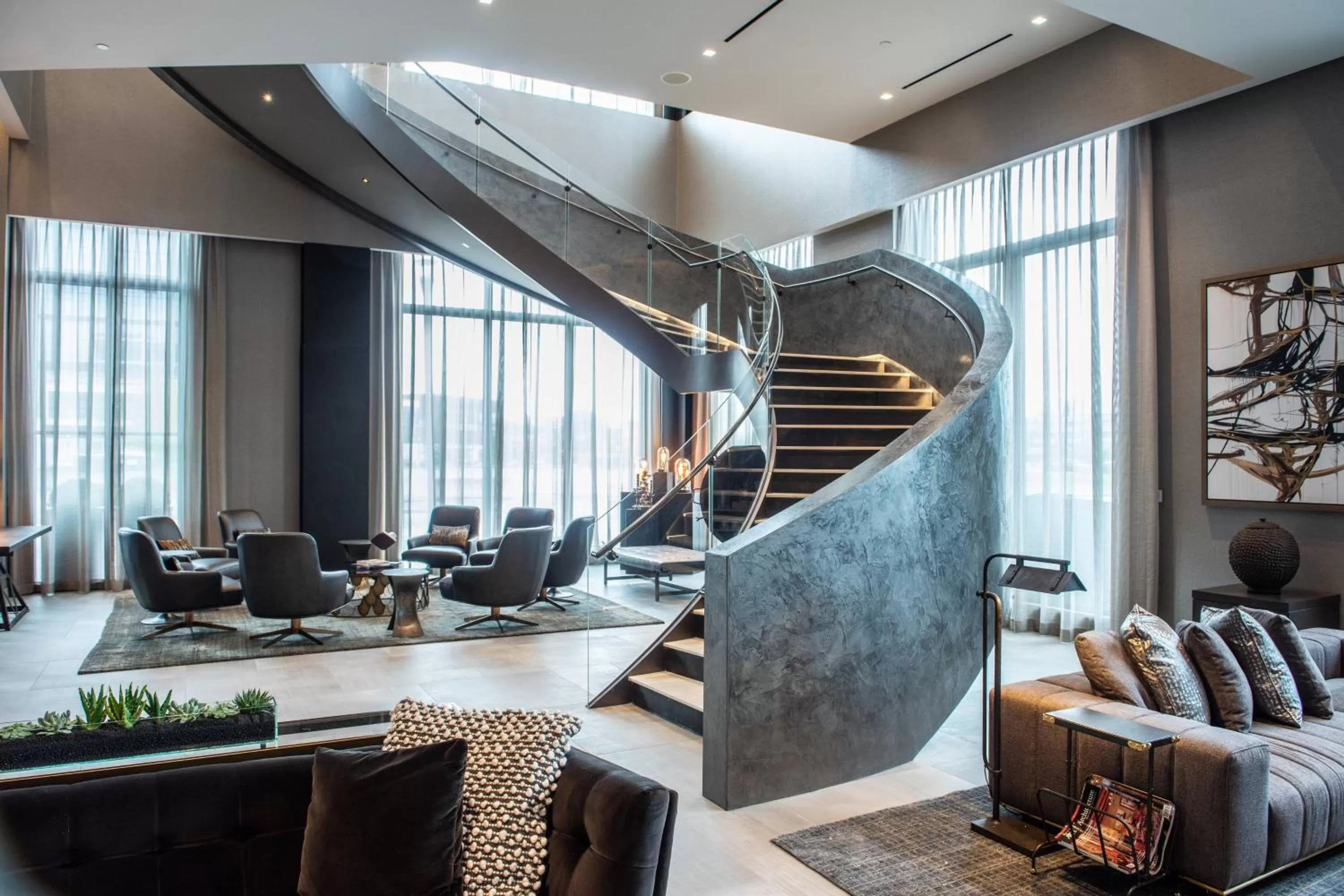 Lobby or reception in The Row Hotel at Assembly Row, Autograph Collection