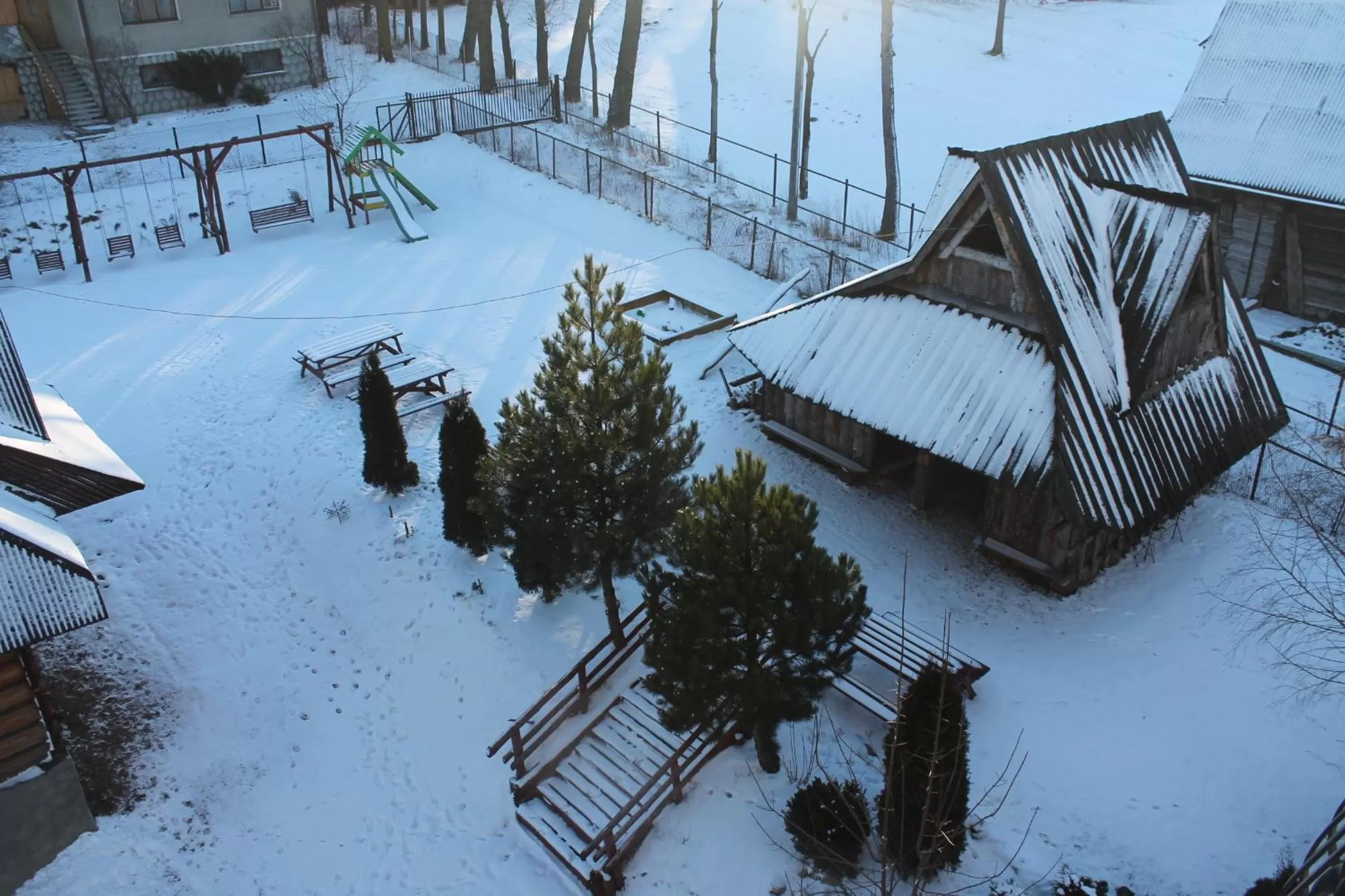Property building, Winter in Willa Grzesiczek