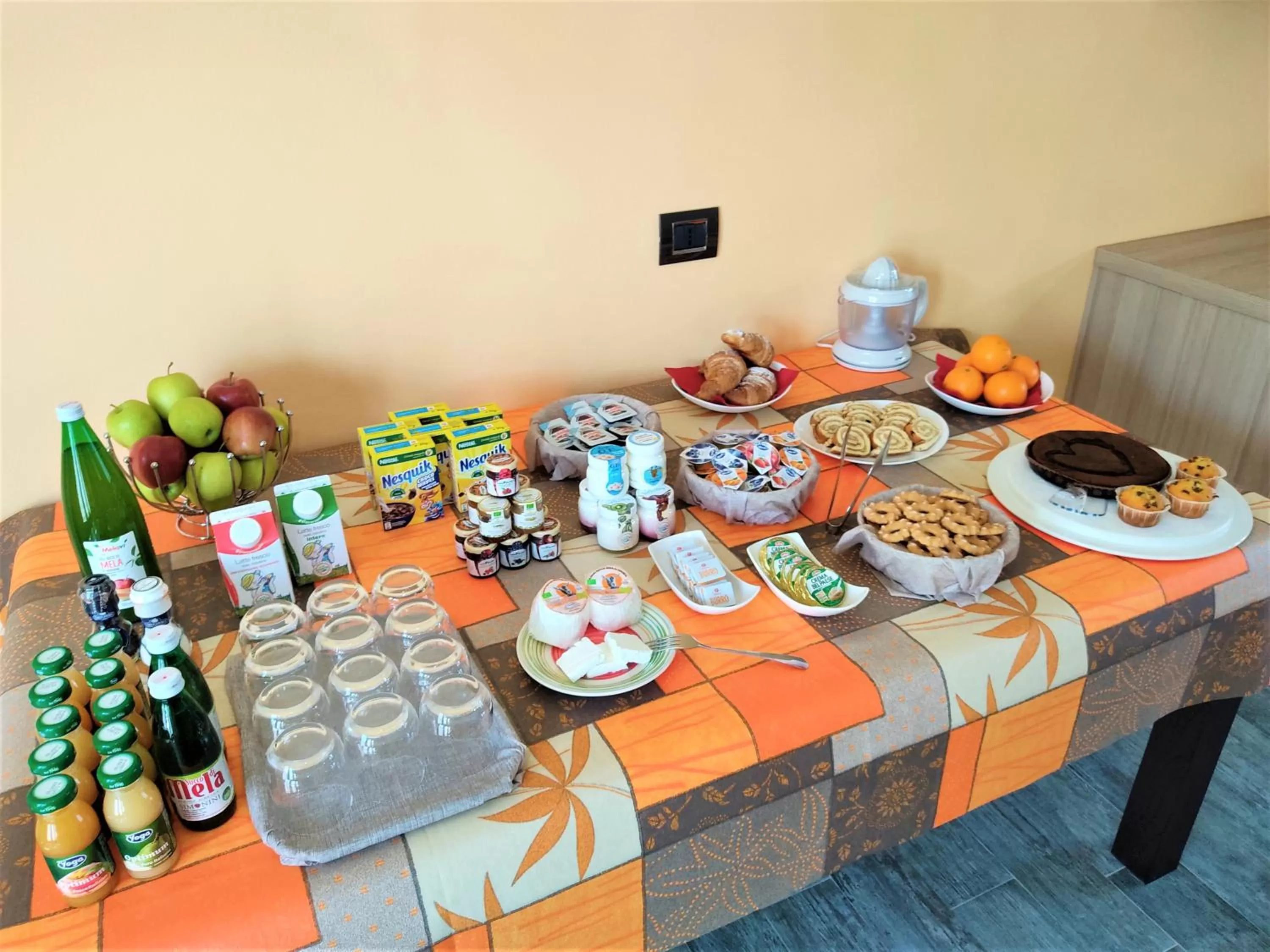 Food and drinks in B&B Il Germoglio