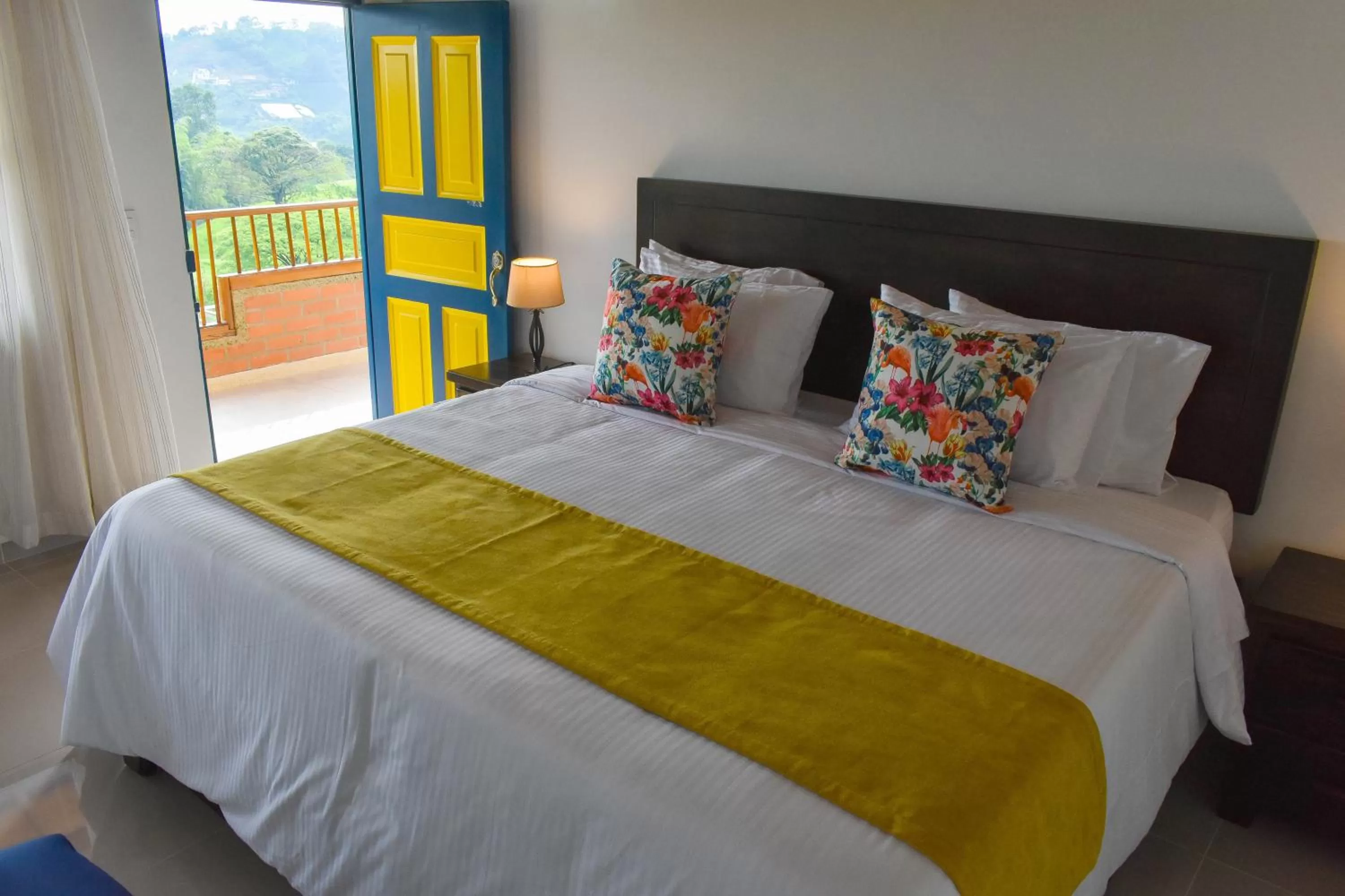 Bird's eye view, Bed in Guaduales Ecohotel