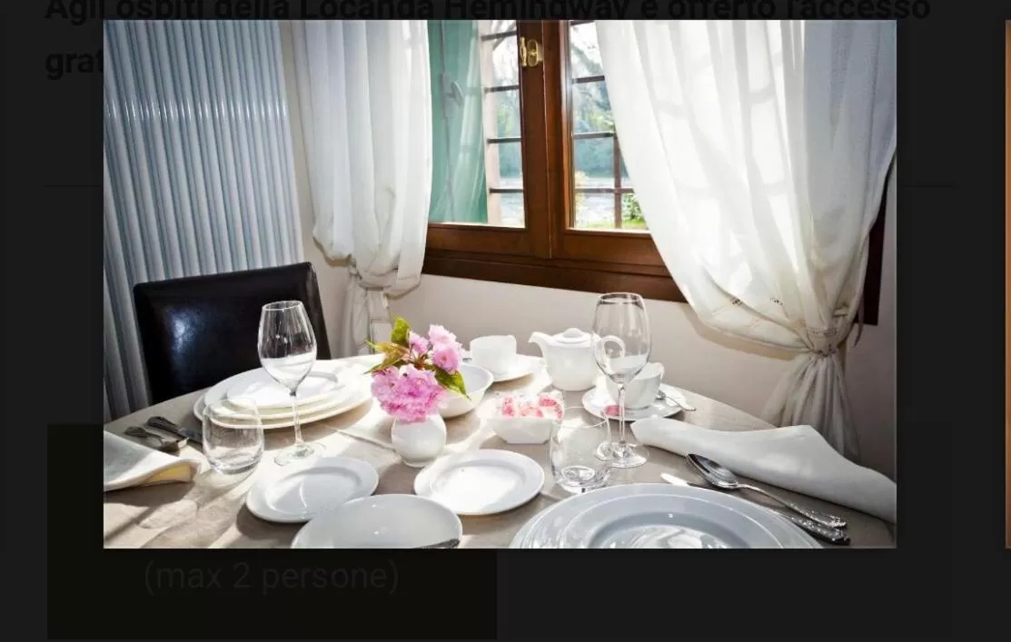 Restaurant/Places to Eat in CA' HEMINGWAY