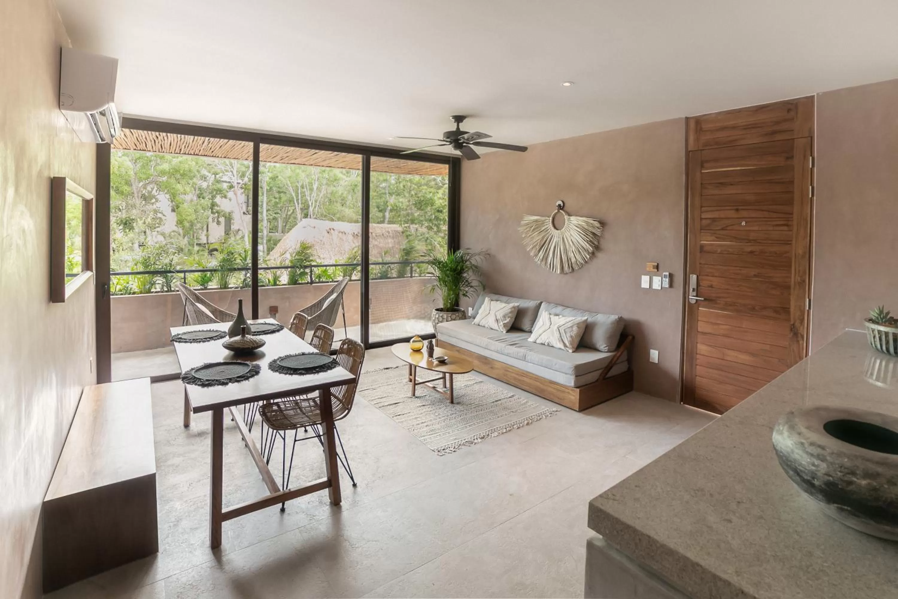 Living room in Zereno Tulum Beach Club Access