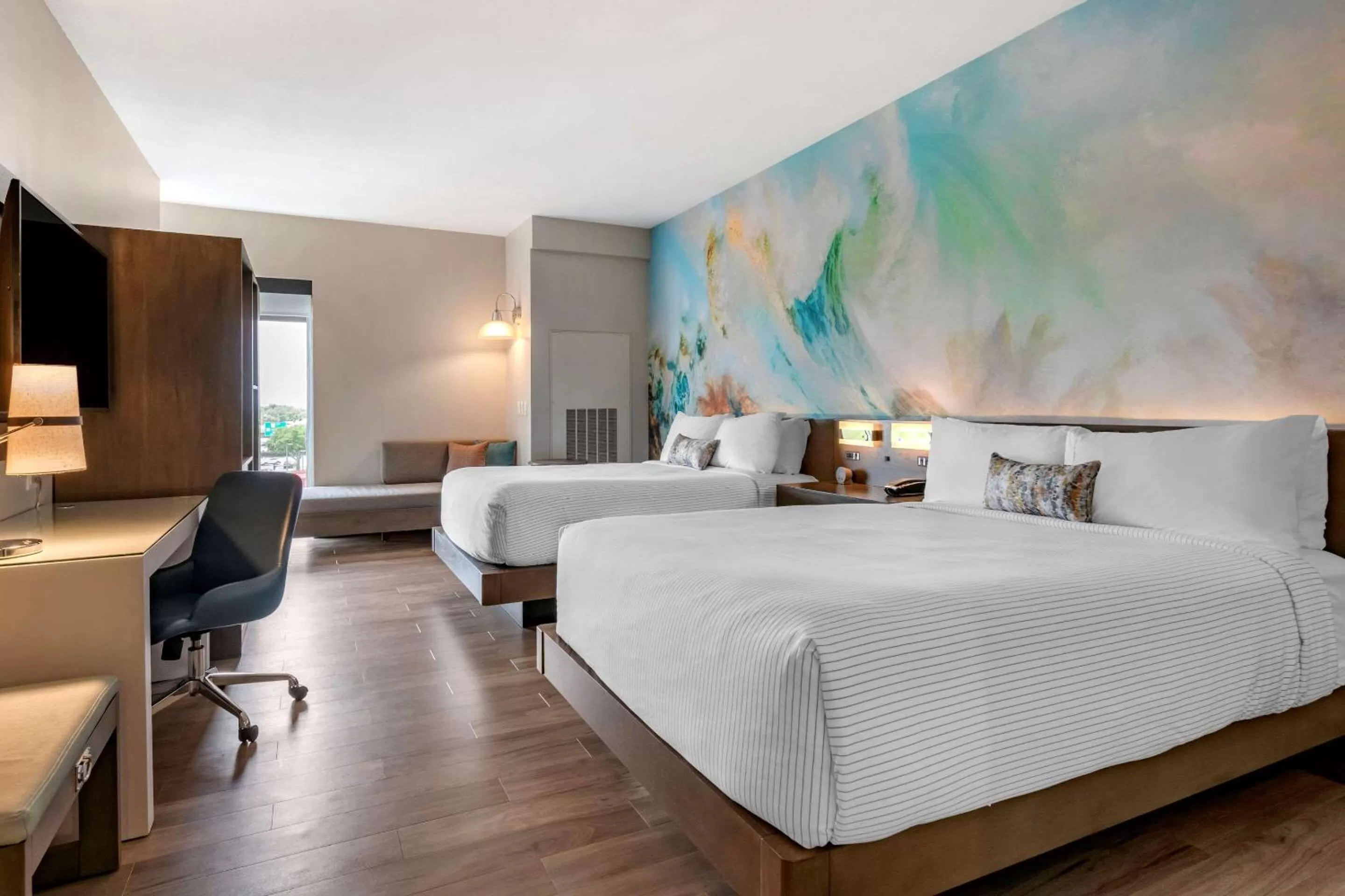 Suite with Two Queen Beds and Roll-in Shower - Accessible/Non Smoking in Cambria Hotel Orlando Airport